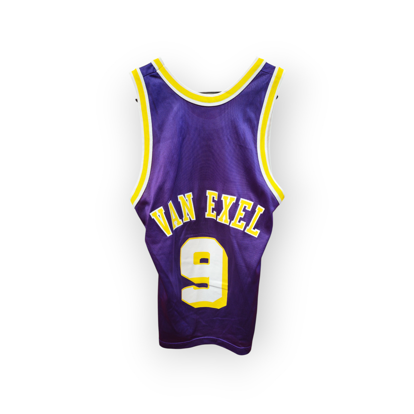 Champion Los Angeles Lakers NBA Jersey, #9 Van Exel, Purple, Size 36 XS/S