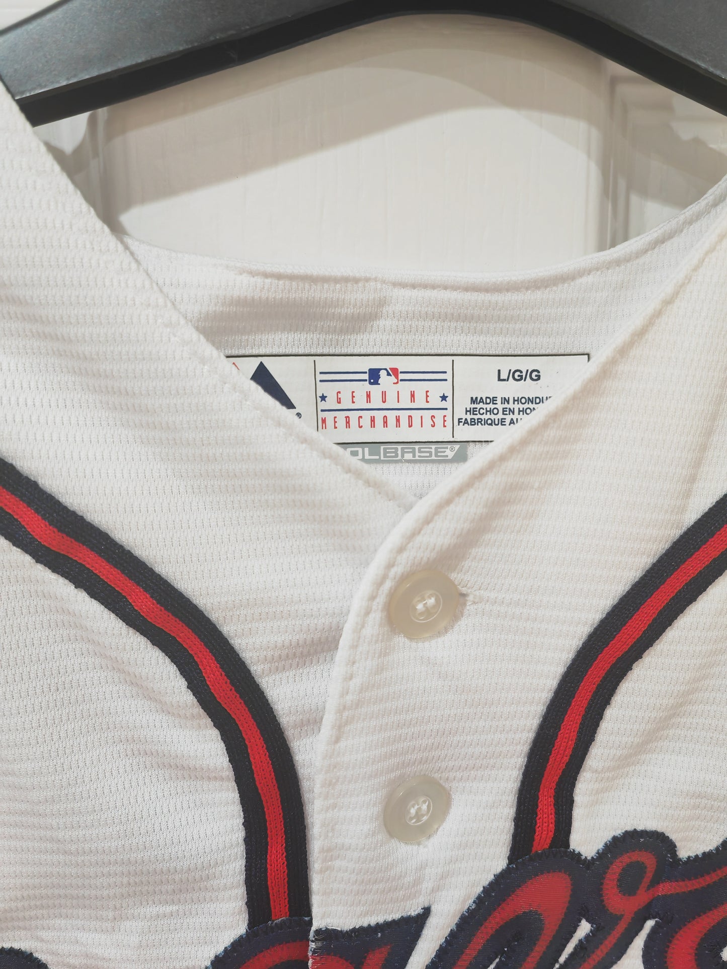 Majestic Atlanta Braves MLB Baseball Jersey, #5 Freeman, White, Size Large