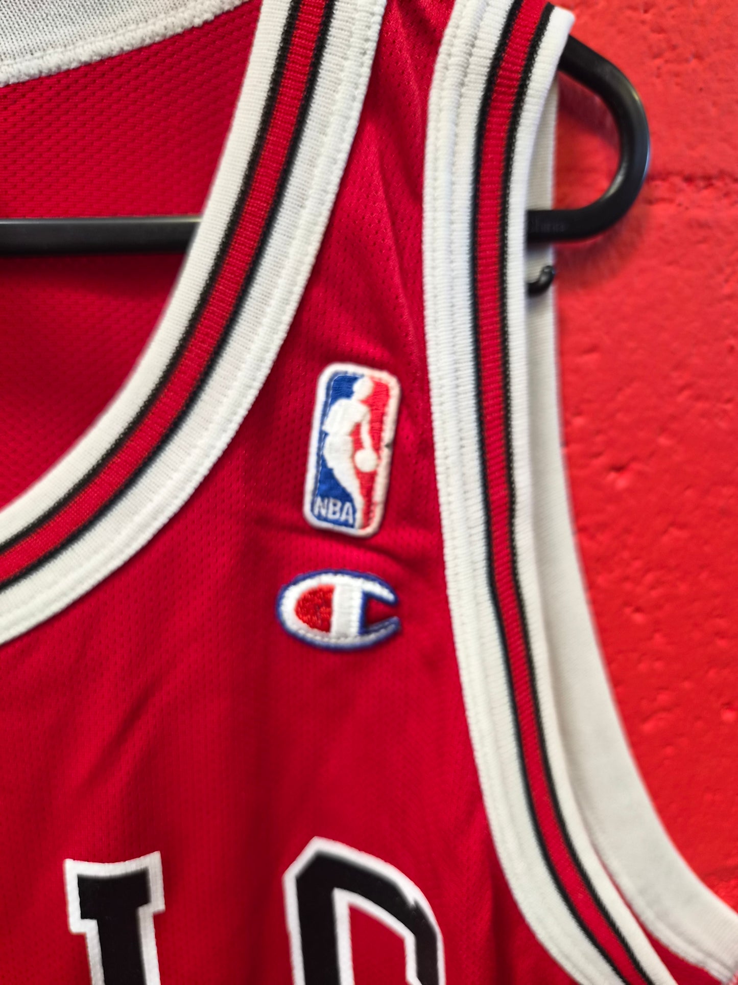 Champion Chicago Bulls NBA Jersey, #23 Jordan, Red, Size 48 L/XL
