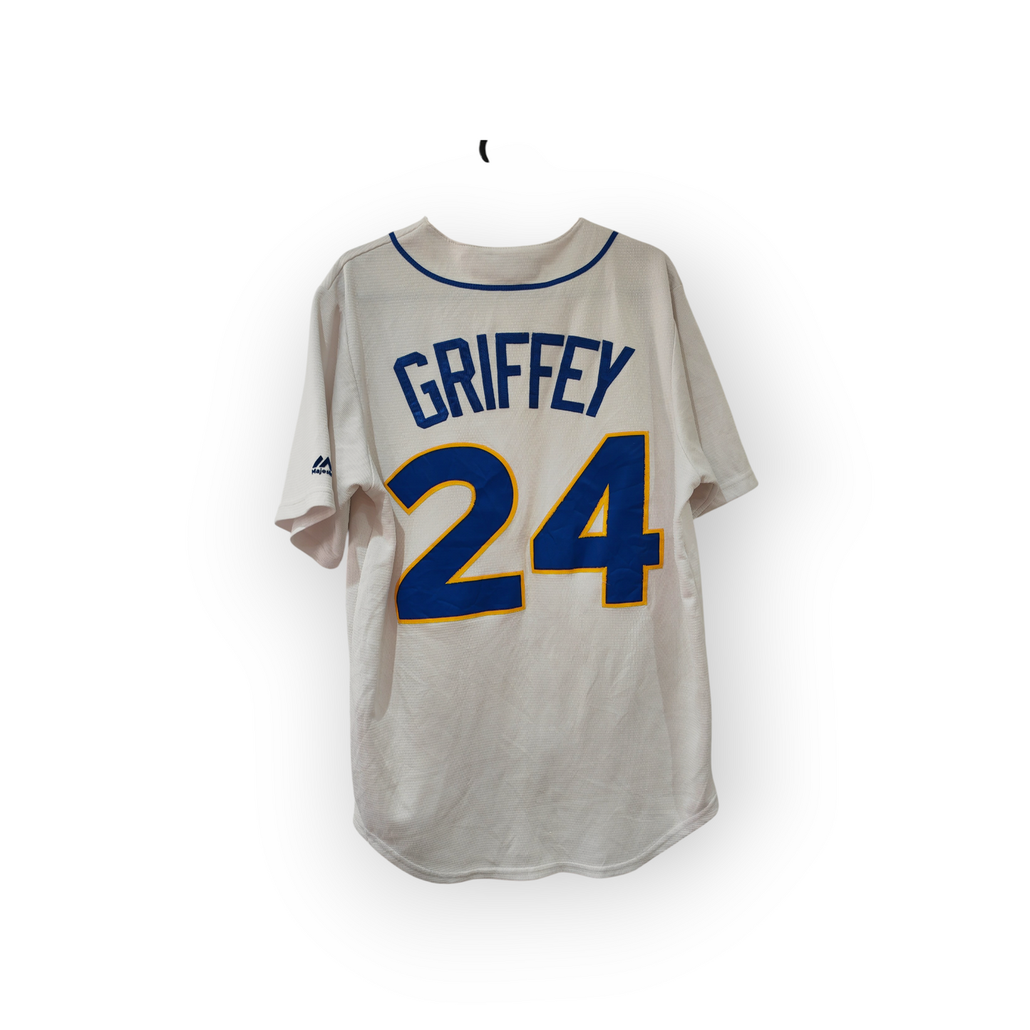Majestic Seattle Mariners MLB Jersey, #24 Griffey, White, Size Small