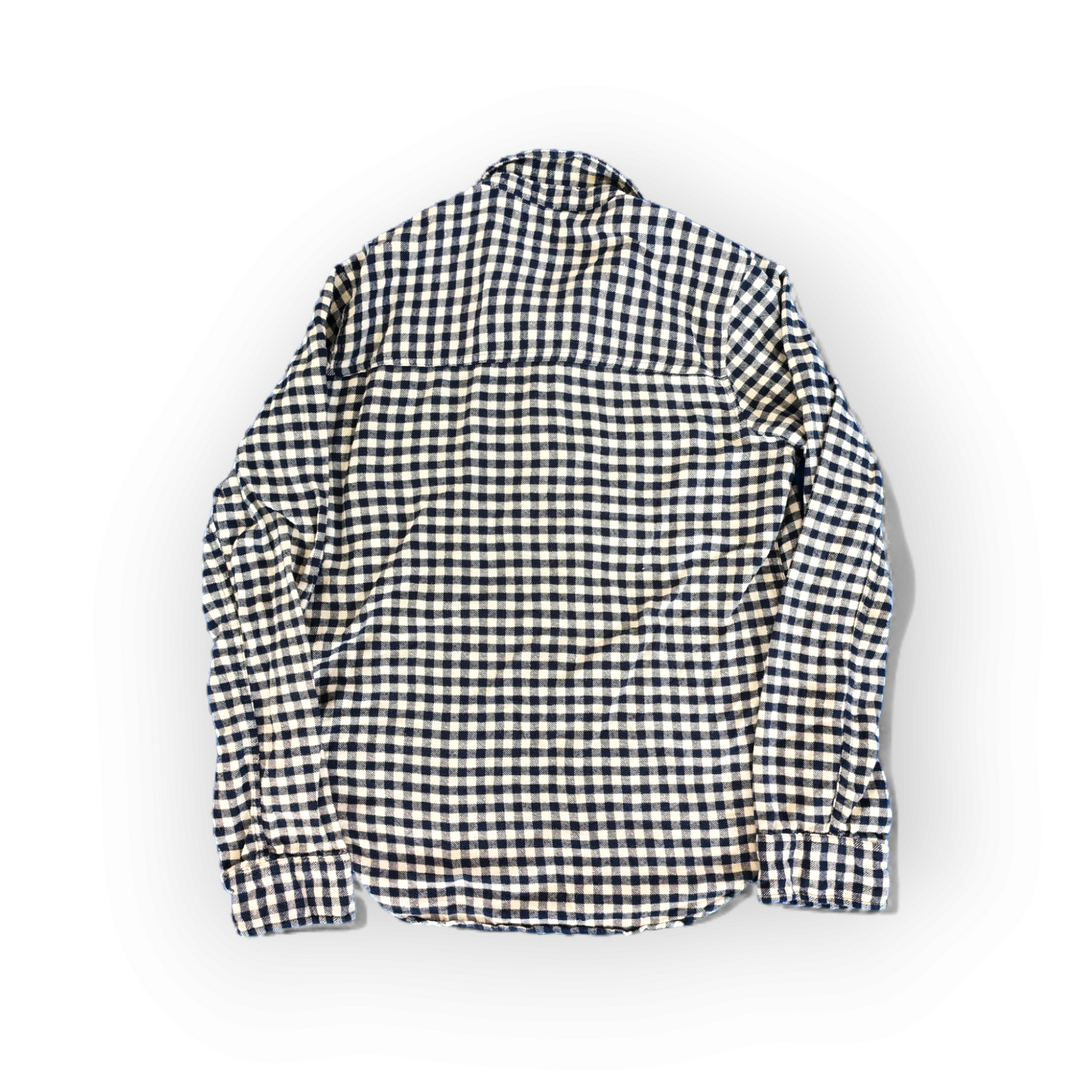 Women's Hollister Blue And White Long Sleeve Chequered Shirt, Size Large
