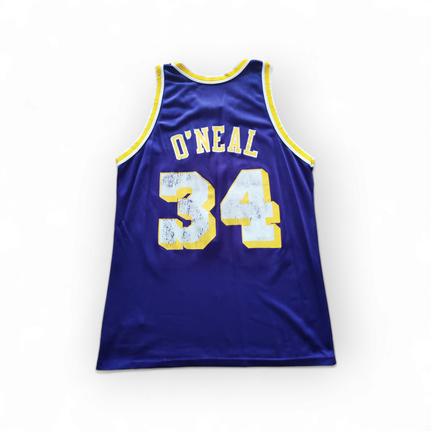 Vintage Champion Los Angeles Lakers NBA Jersey, #34 O'Neal, Purple, Size Medium