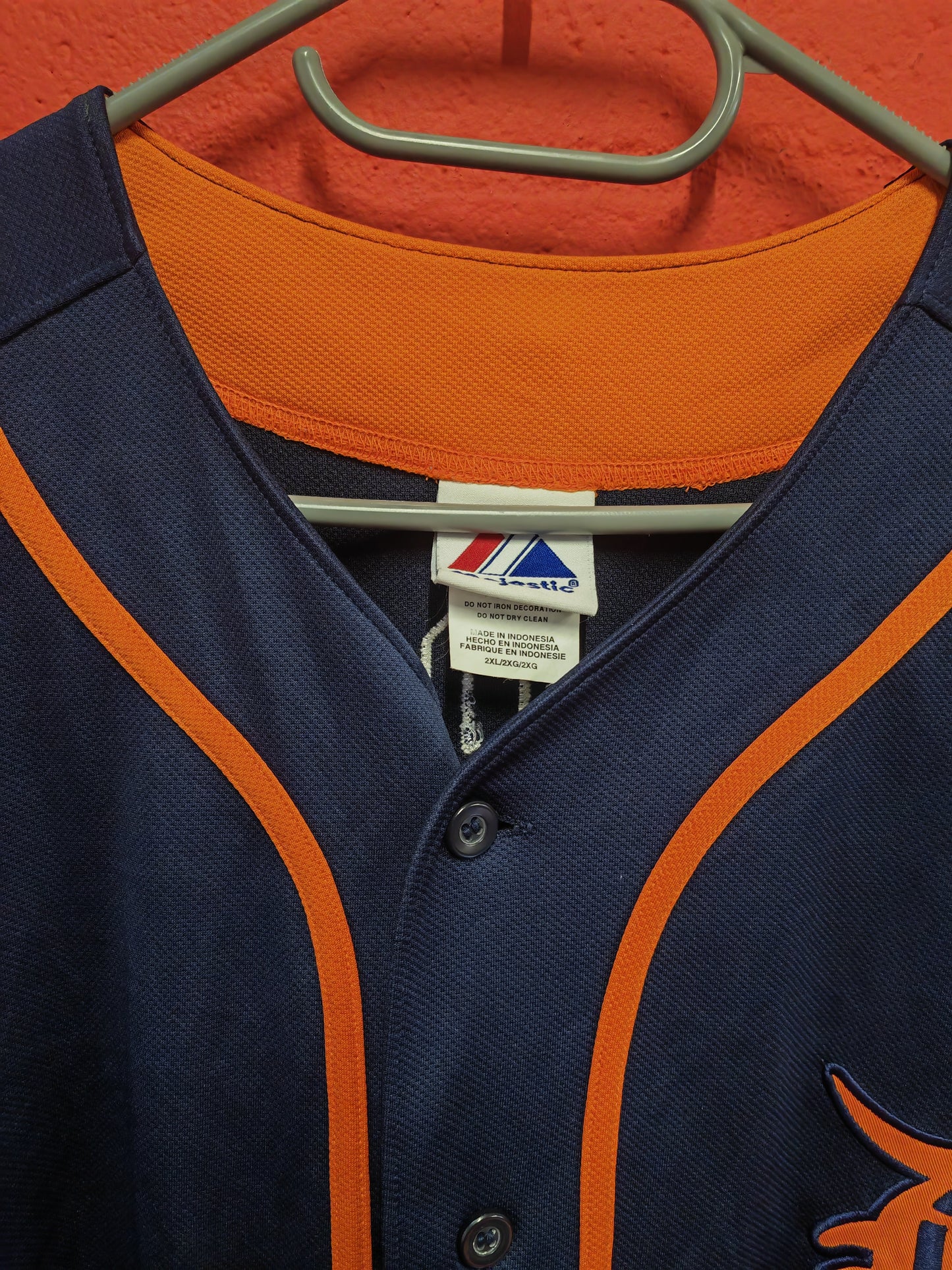 Majestic Detroit Tigers MLB Baseball Jersey, #24 Cabrera, Navy Blue, Size XXL