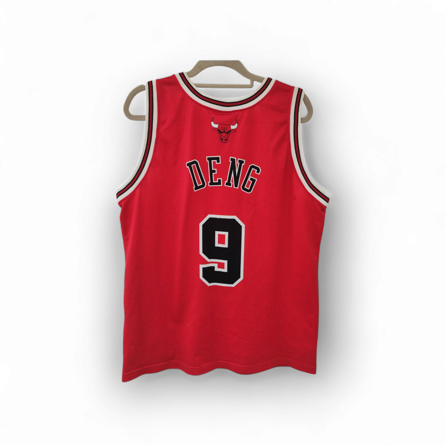 Champion Chicago Bulls NBA Jersey, #9 Deng, Red, Size Large