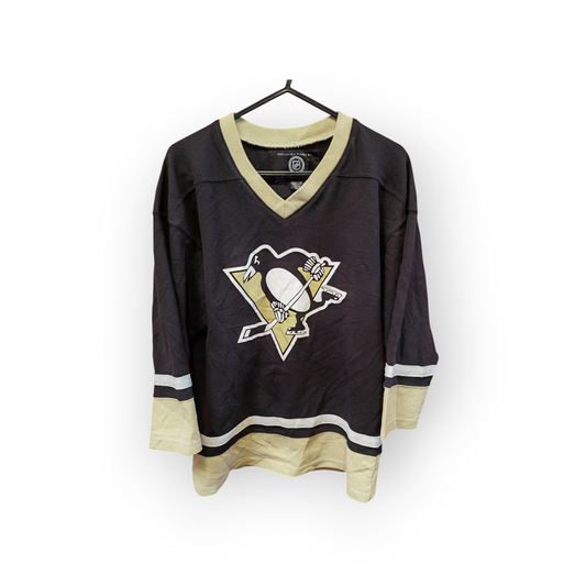 Youth NHL Pittsburgh Penguins Jersey Style Long Sleeve Top, #87 Crosby, Size YL