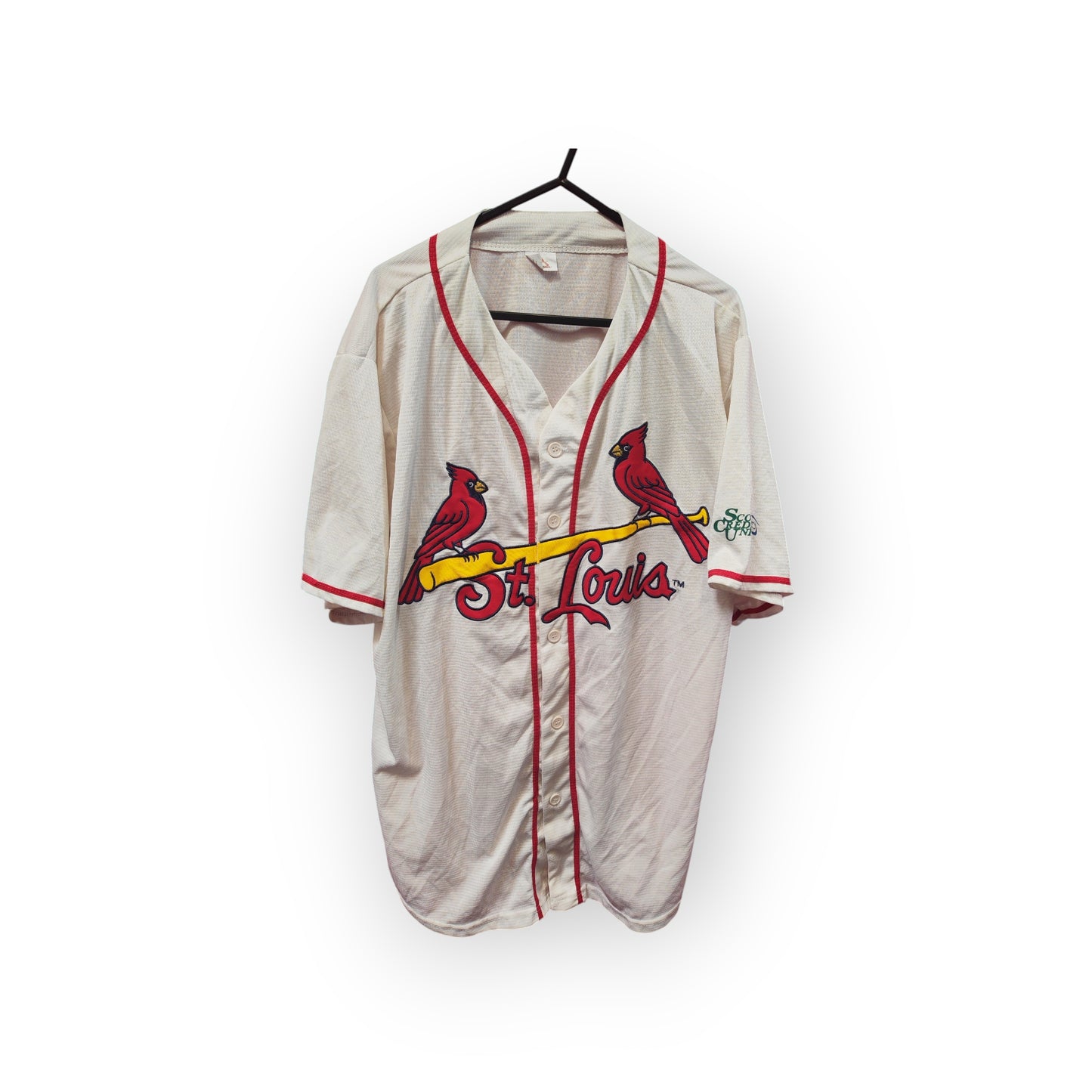 St Louis Cardinals Branded MLB Jersey, Off White/Cream, Size XL