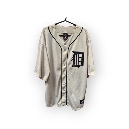 Majestic Detroit Tigers MLB Jersey, White, Size XXL
