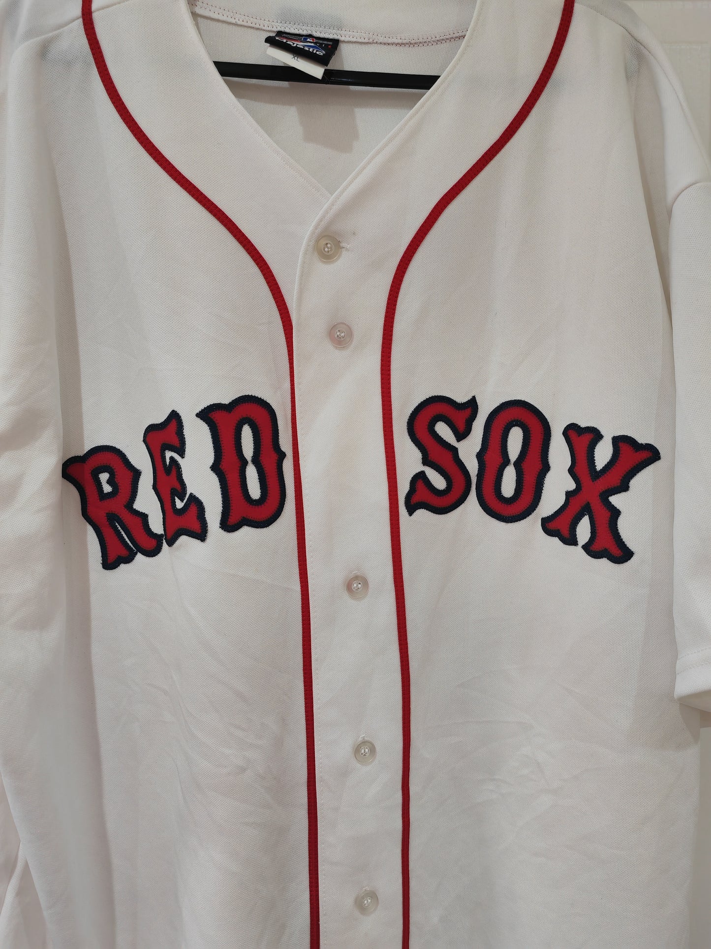Majestic Boston Red Sox MLB Jersey, White, Size XL