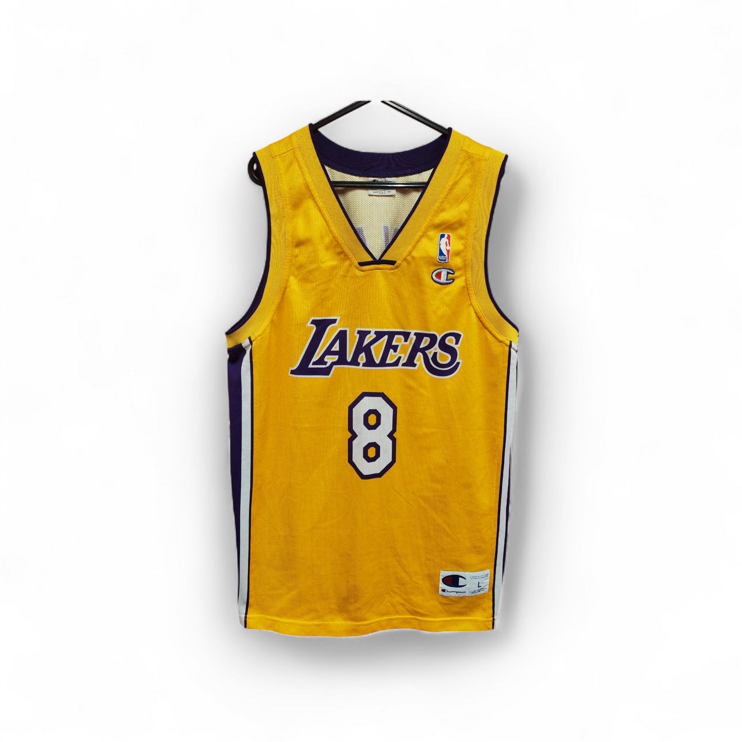 Champion Los Angeles Lakers NBA Jersey, #8 Bryant, Yellow, Size Large