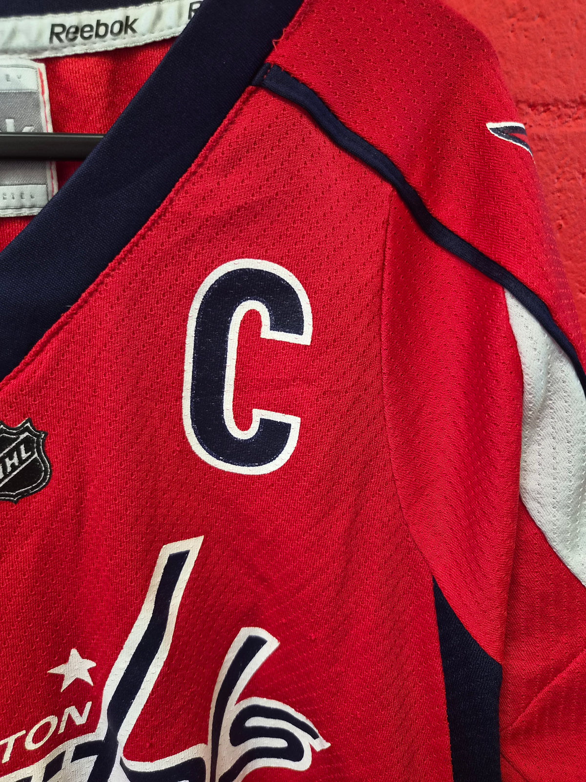Youth Reebok Washington Capitals NHL Jersey, #8 Ovechkin, Red, Size YL/XL