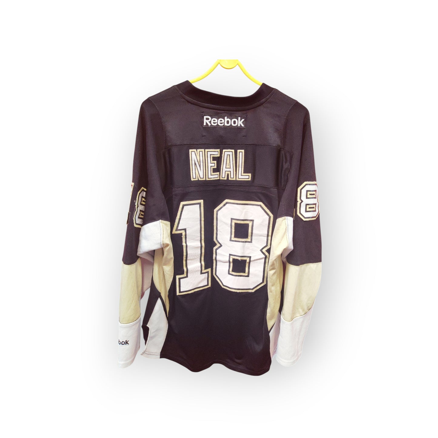 Reebok Pittsburgh Penguins NHL Jersey, #18 Neal. Black, Size Large