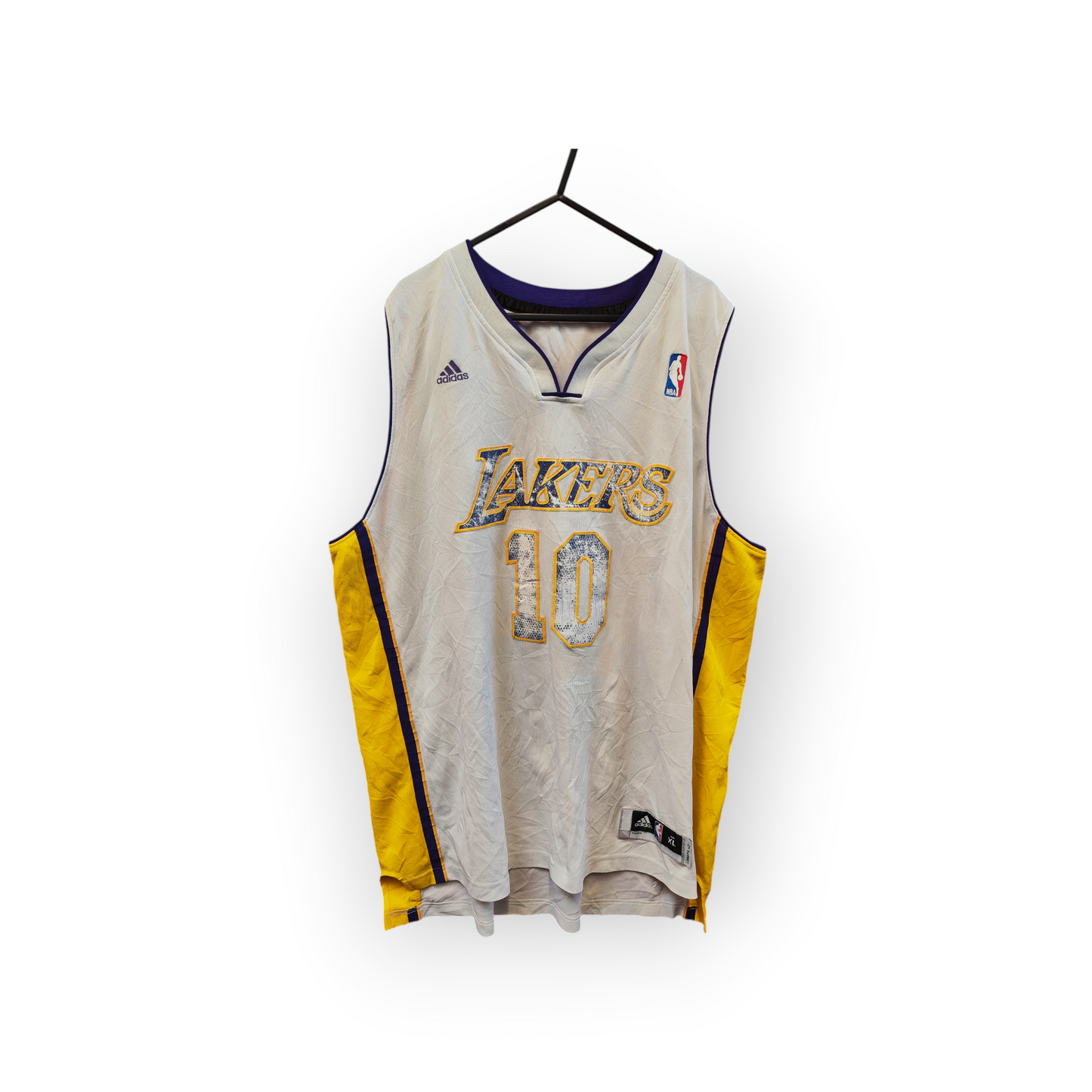Adidas Los Angeles Lakers NBA Jersey, #10 Nash, White, Size XL