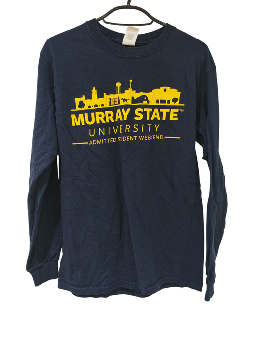 Gildan Murray State University Long Sleeve T Shirt, Navy Blue, Size Small
