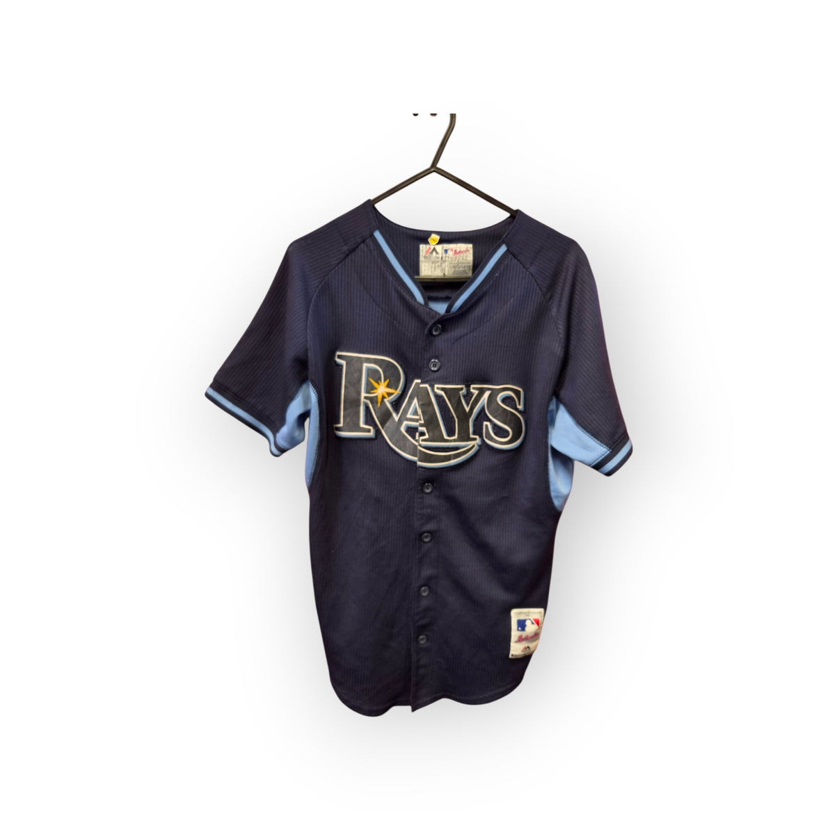 Youth Majestic Tampa Bay Rays MLB Jersey #39 Kiermaier, Blue, Size YL