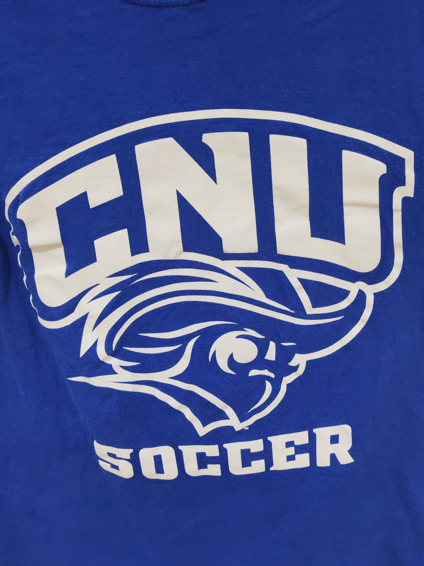 Champion CNU Captains Soccer T Shirt, Blue, Size Small