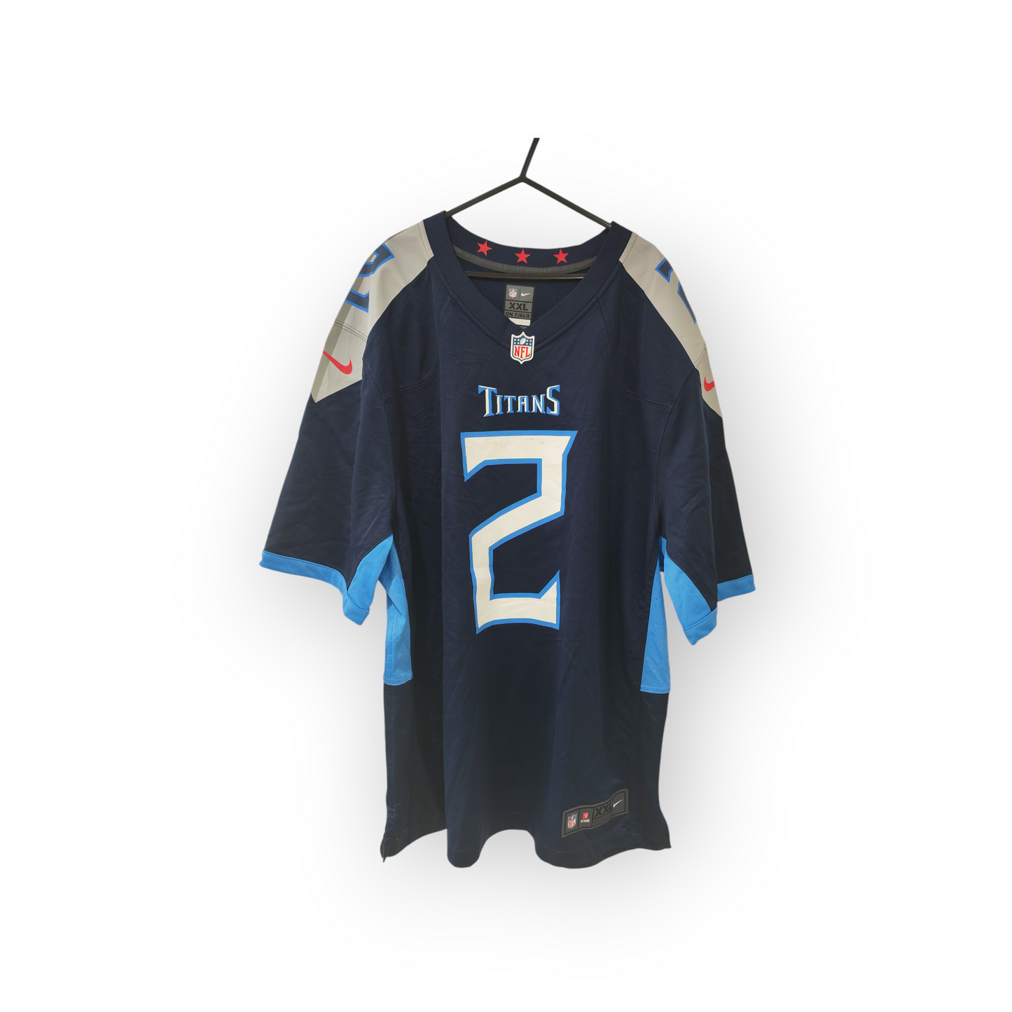 Nike Tennessee Titans NFL Jersey, #2 Jones, Navy Blue, Size XXL