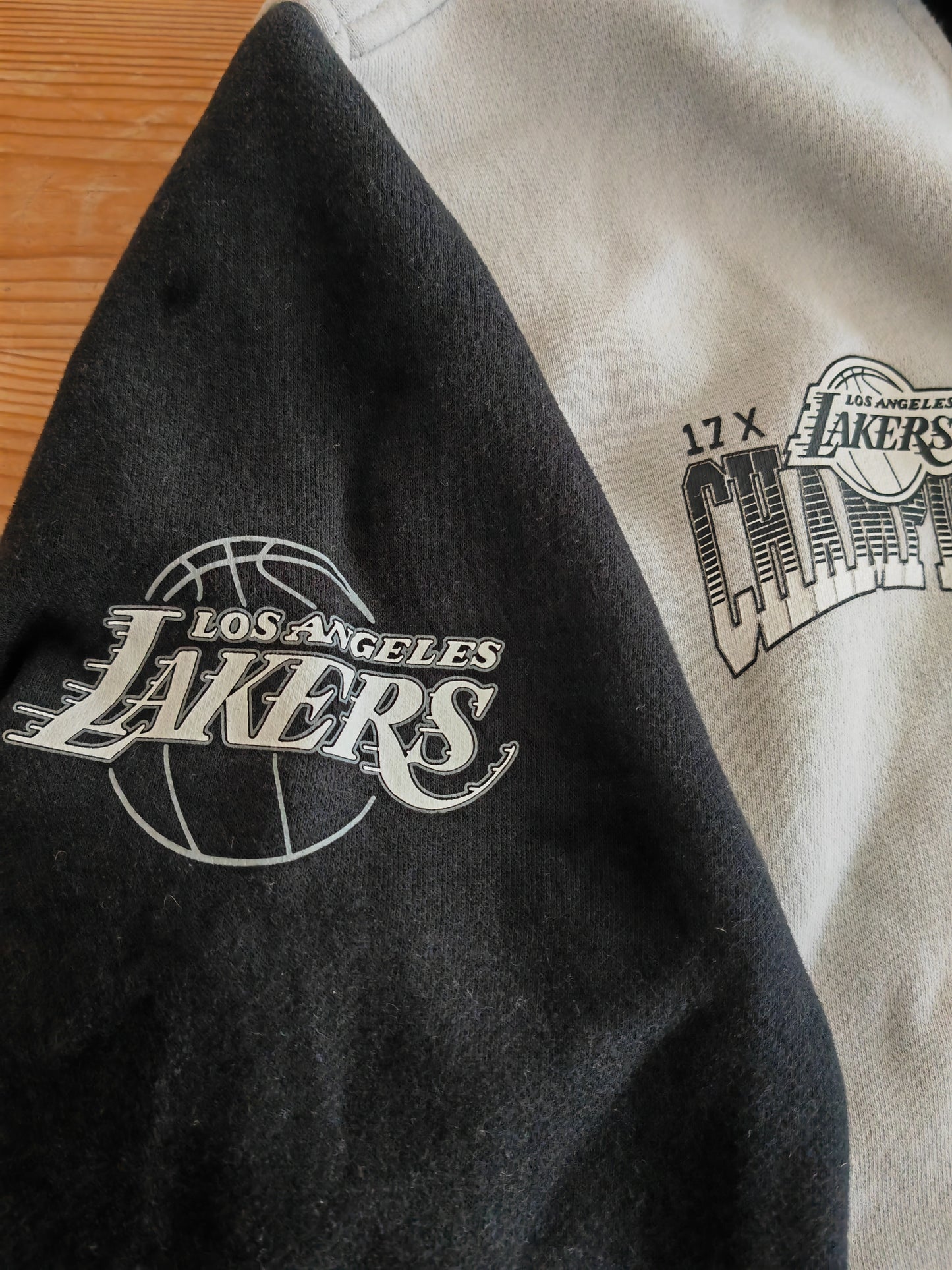 Hollister Los Angeles Lakers NBA Snap Hoodie, Grey/Black, Size Small