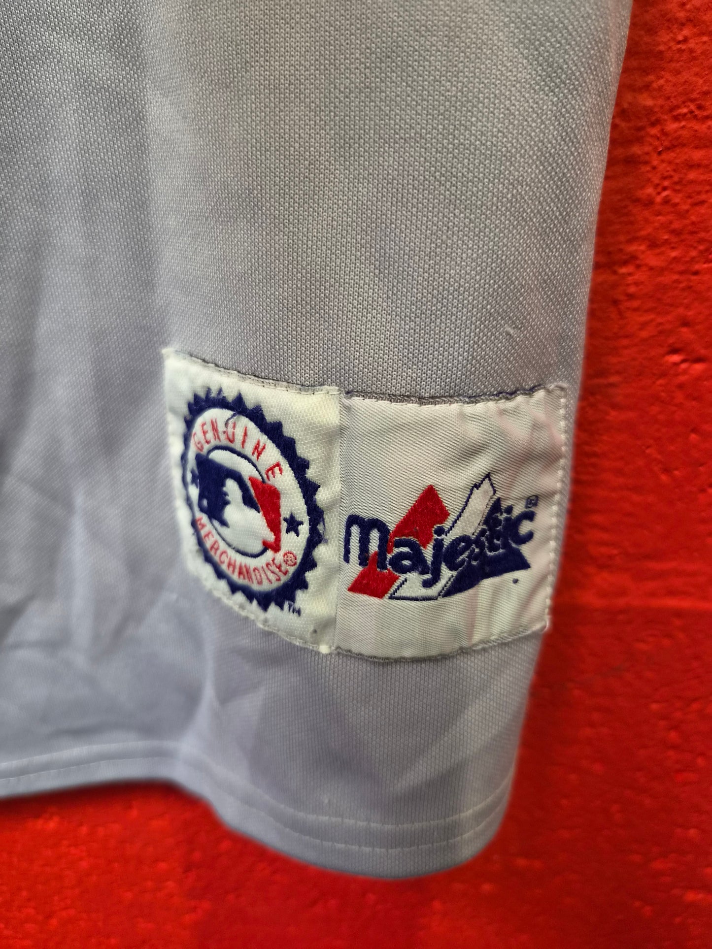 Majestic New York Mets MLB Jersey, Grey, Size Large