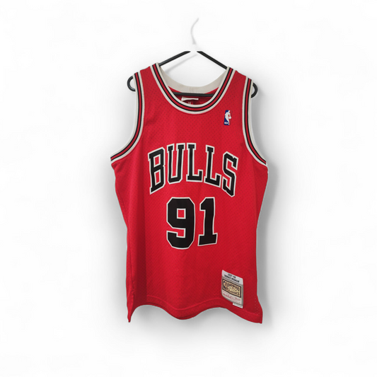 Mitchell & Ness Chicago Bulls 1997/98 NBA Jersey, #91 Rodman, Red, Size Medium