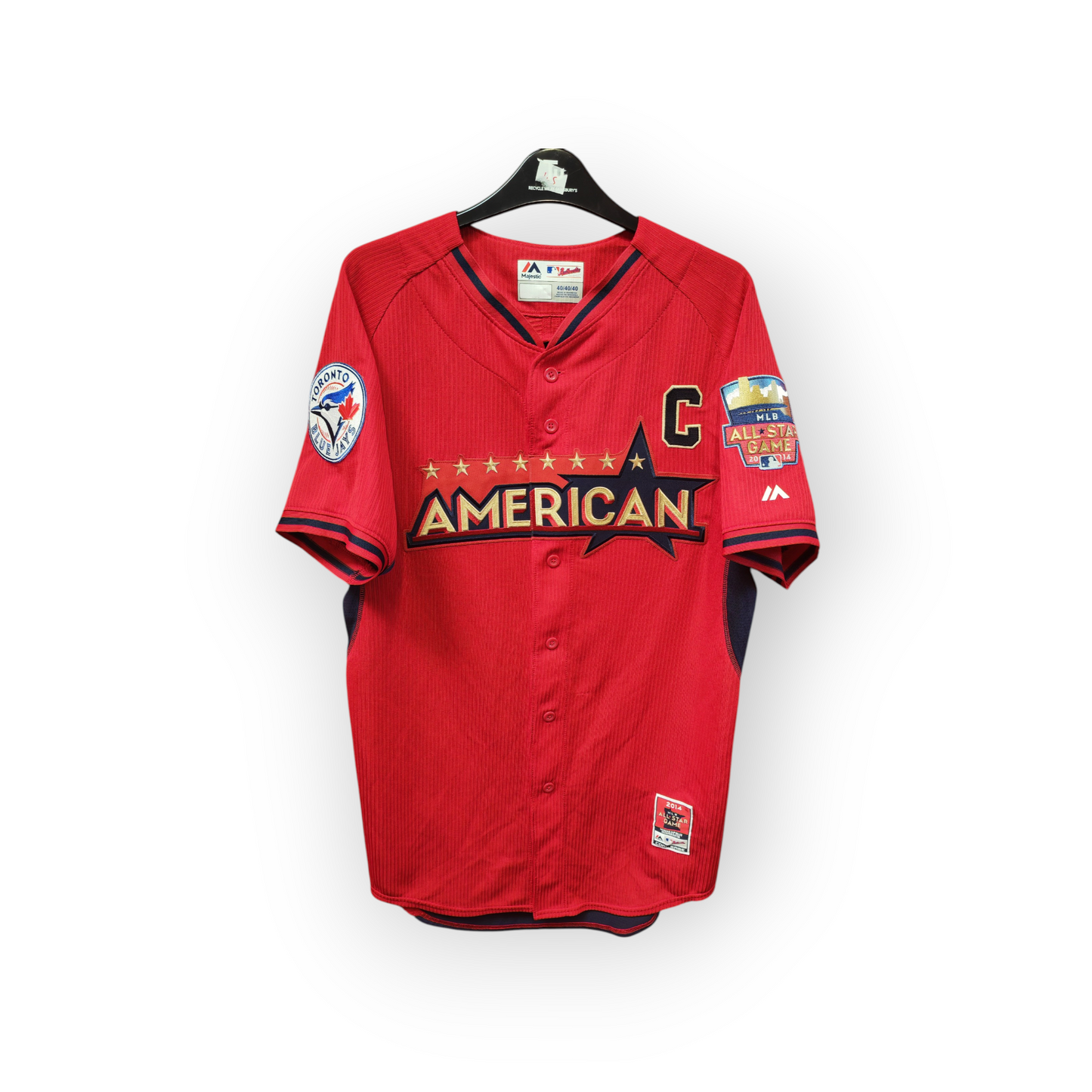 Majestic 2014 MLB All Star Game Jersey, #19 Bautista, Red, Size 40 S/M