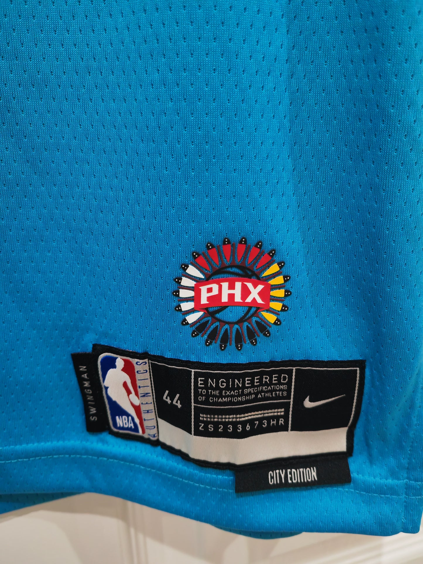 Nike Phoenix Suns NBA City Edition Jersey, #1 Booker, Blue, Size Medium