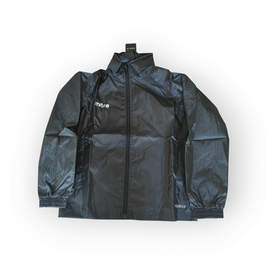 Youth Mitre Proshield Full Zip, Hooded Rain Coat, Black, Size YM
