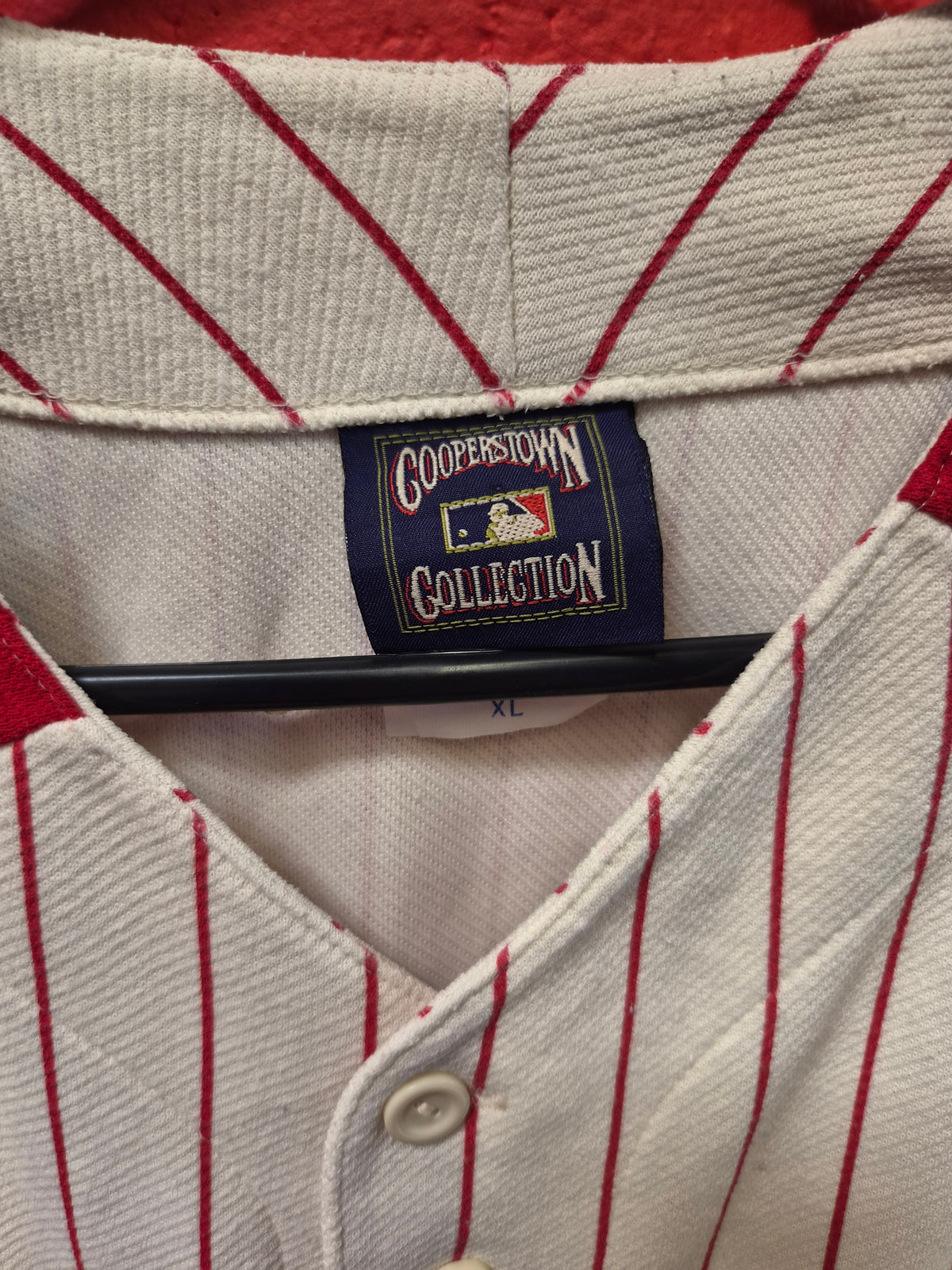 Majestic Milwaukee Brewers, Miller Park Baseball Jersey, Off White/Red, Size XL
