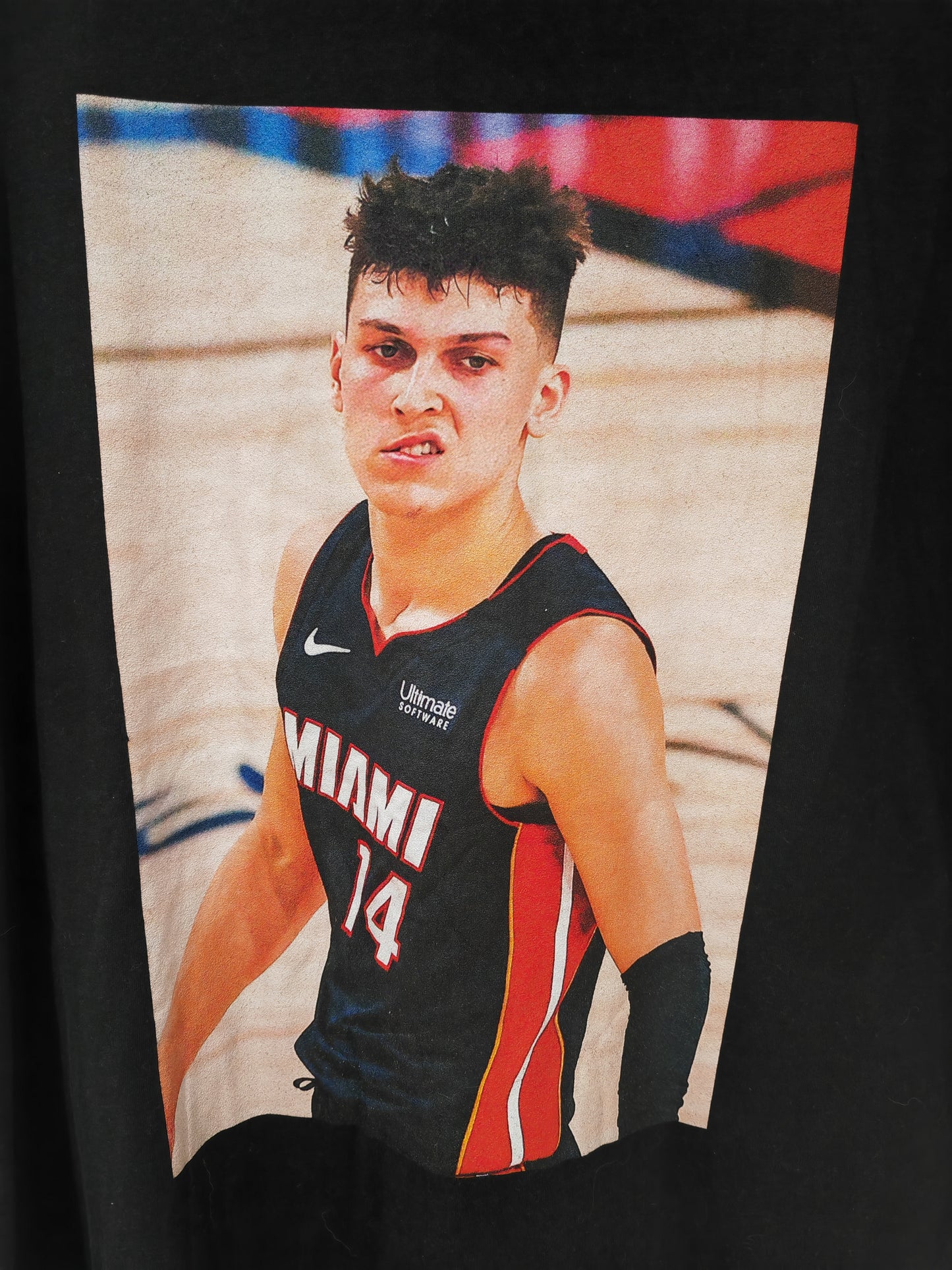 Court Culture Miami Heat, Tyler Herro T Shirt, Black, Size XL