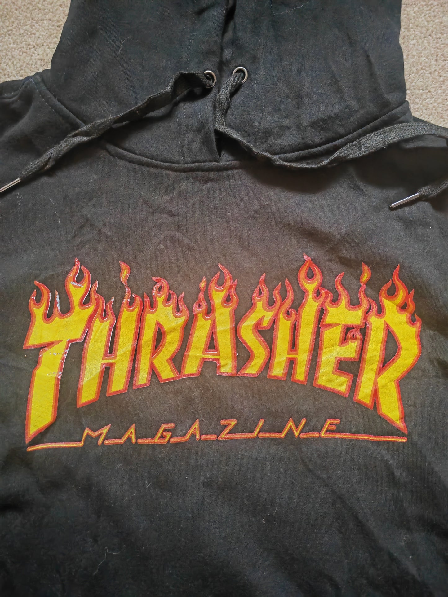 Alexysco Thrasher Magazine Pullover Hoodie, Black, Size Medium