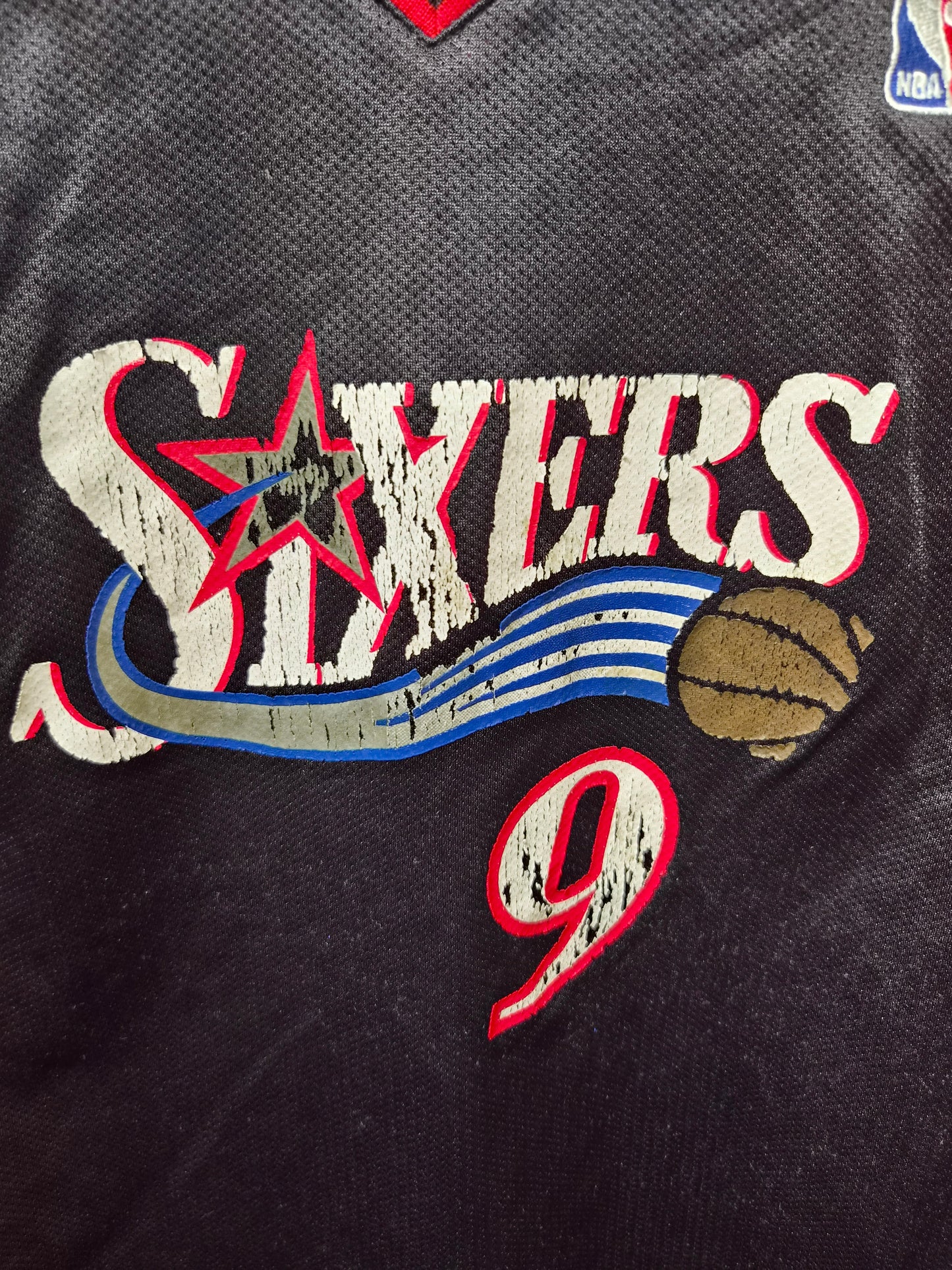Youth Adidas Philadelphia 76ers NBA jersey, #9 Iguodala, Black, Size YXL