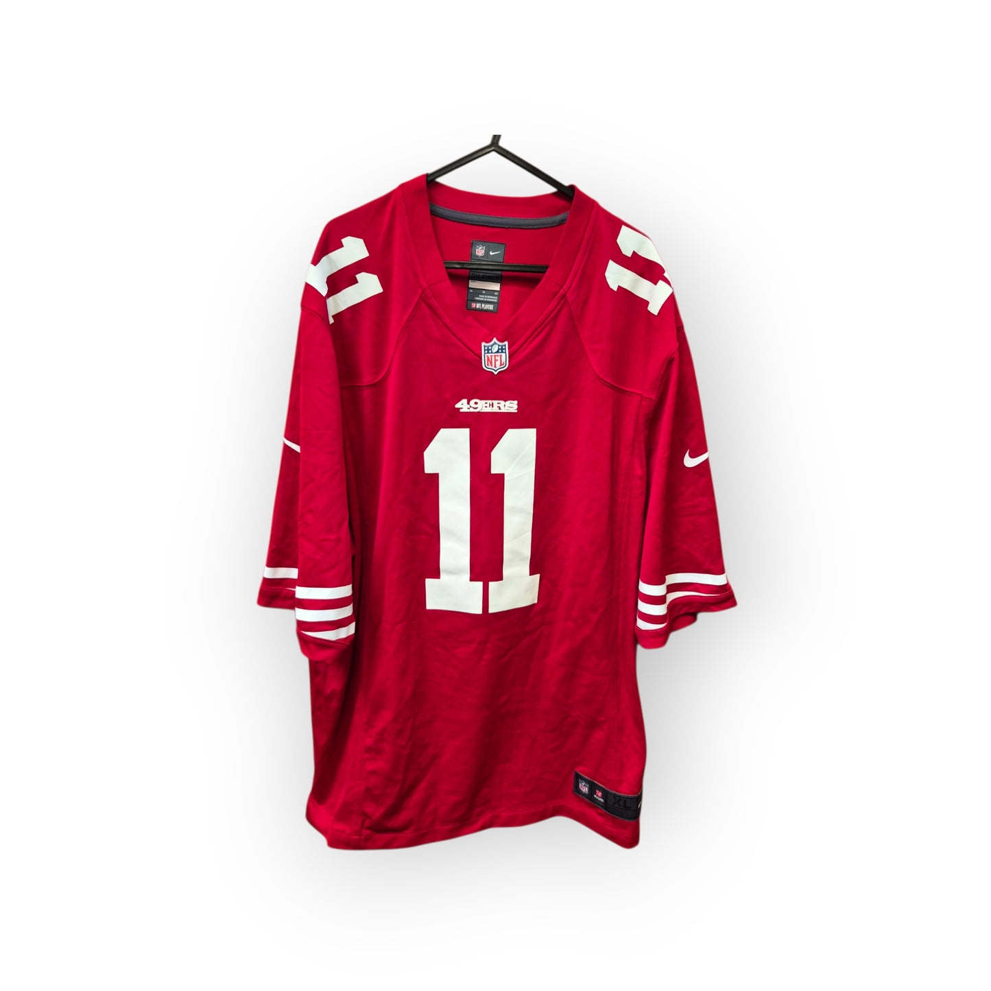 Nike San Francisco 49ers NFL Jersey, #11 Smith, Red, Size XL