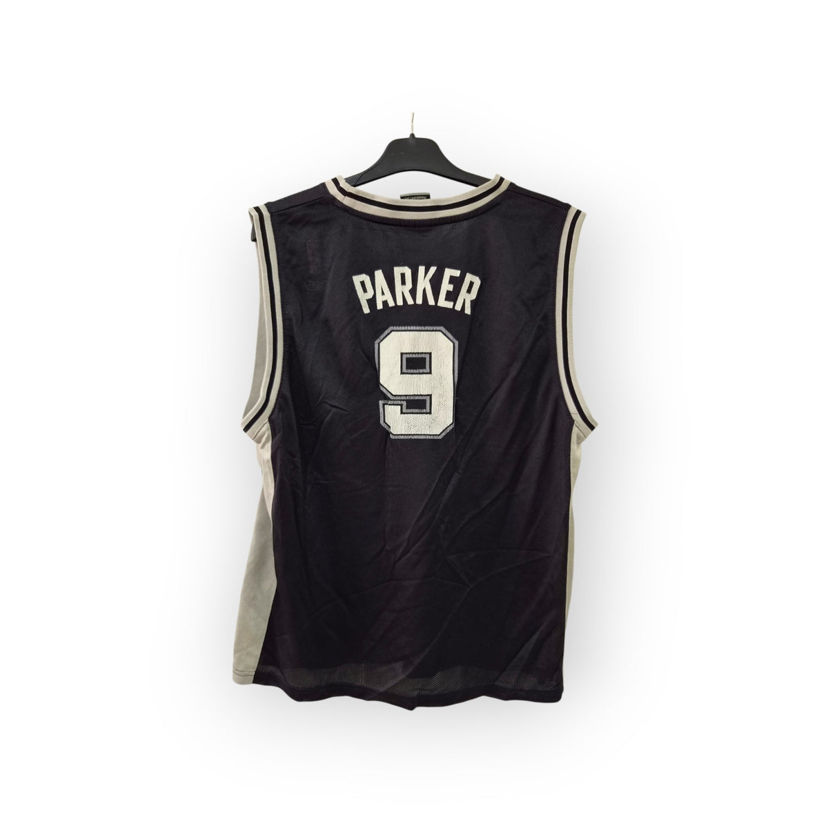 Youth Reebok San Antonio Spurs NBA Basketball Jersey, #9 Parker, Black, Size YXL