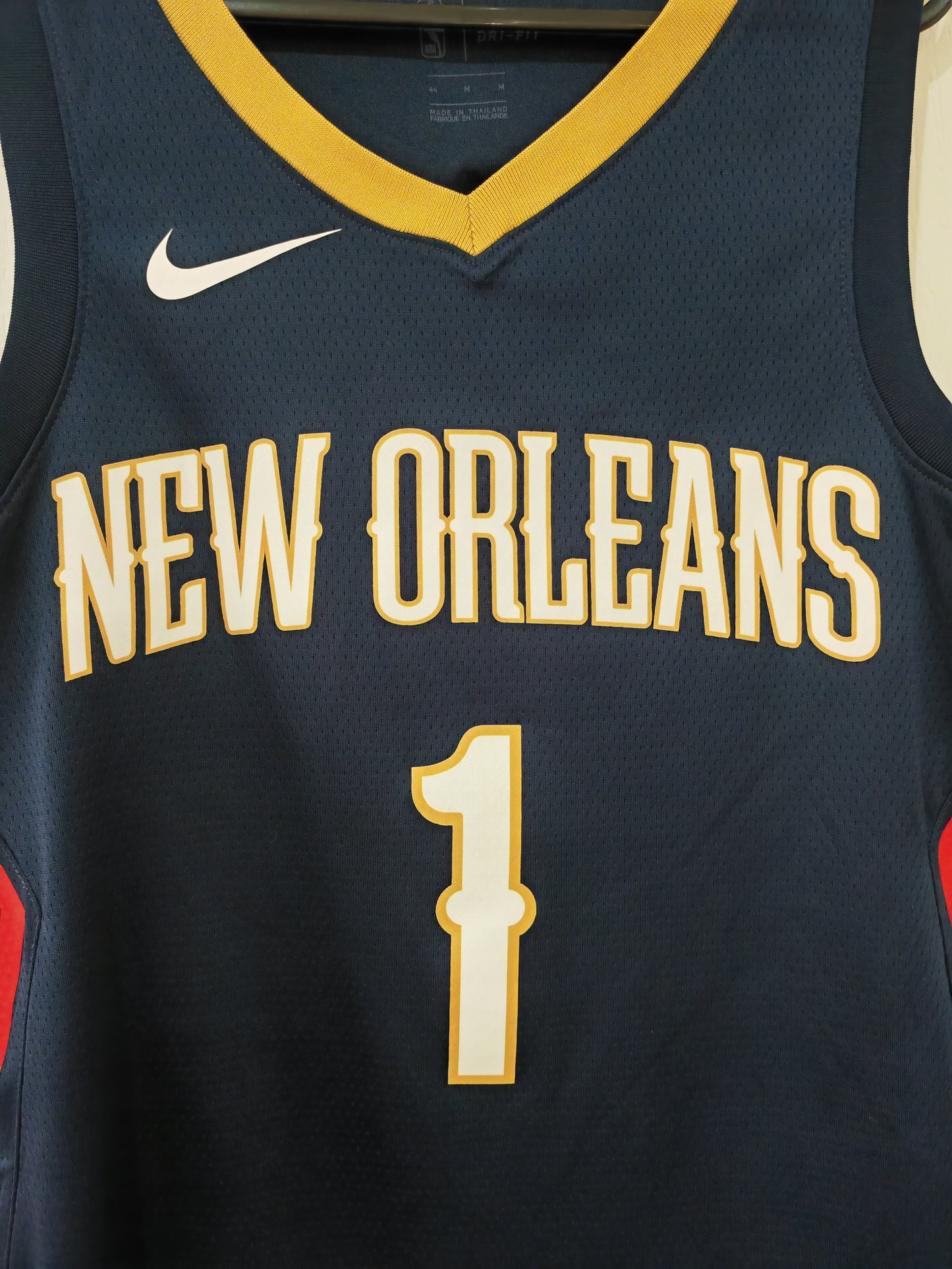 Nike New Orleans Pelicans NBA Jersey, #1 Williamson, Navy Blue, Size Medium