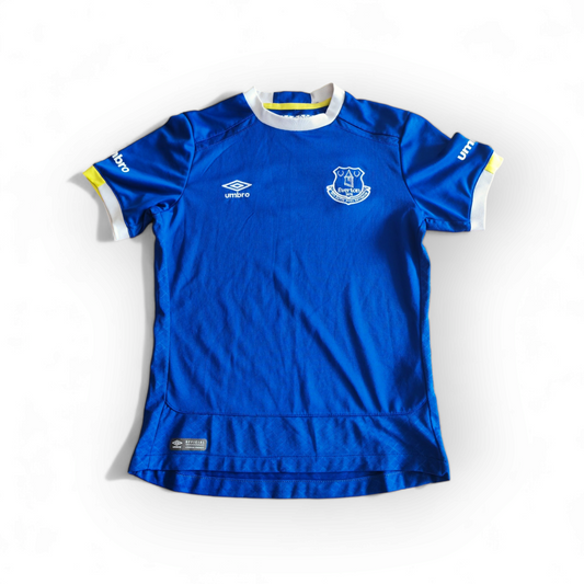 Youth Umbro Everton FC Short Sleeve Football Shirt, Blue, Size YM