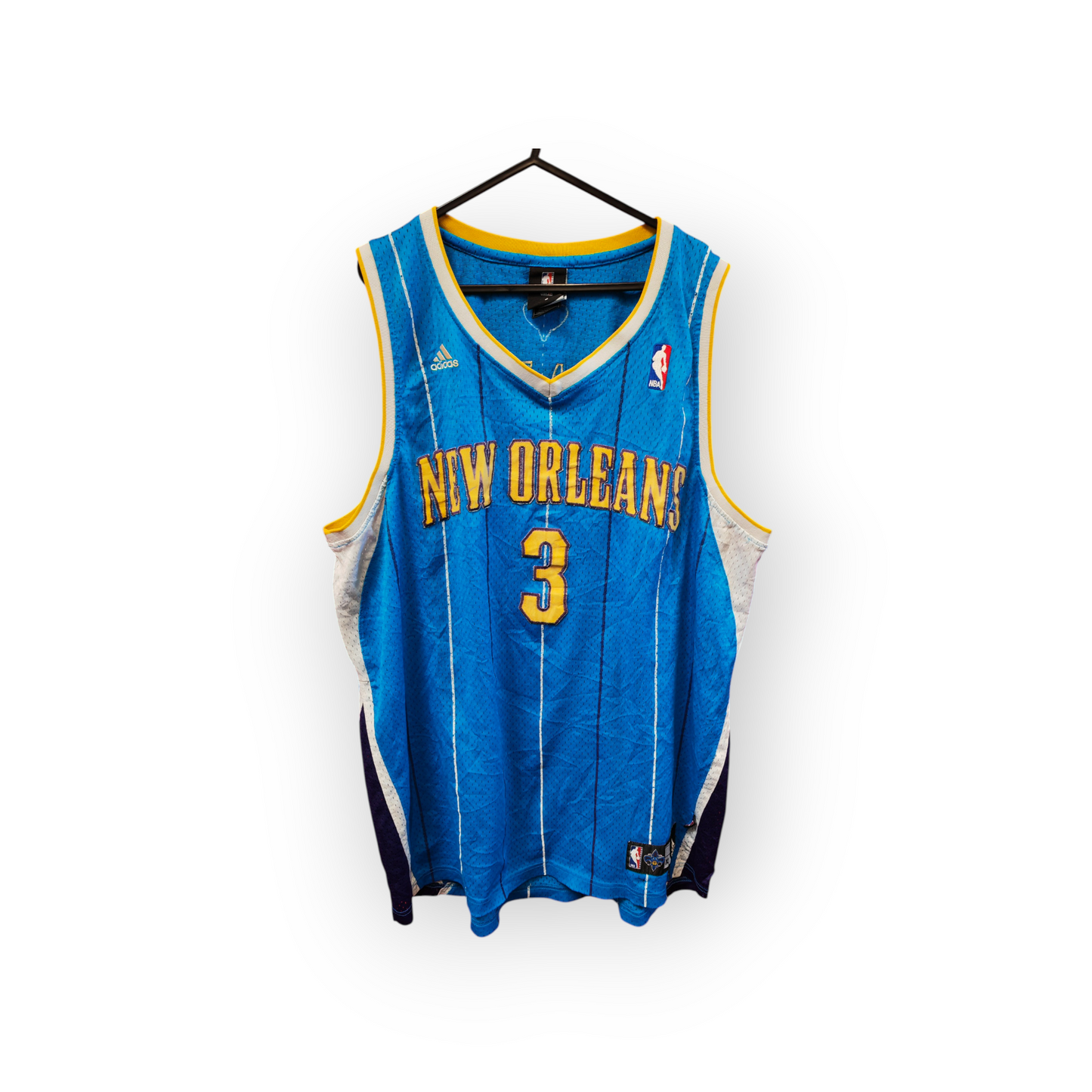 Adidas New Orleans Hornets NBA Jersey, #3 Paul, Blue, Size XL+2 Length