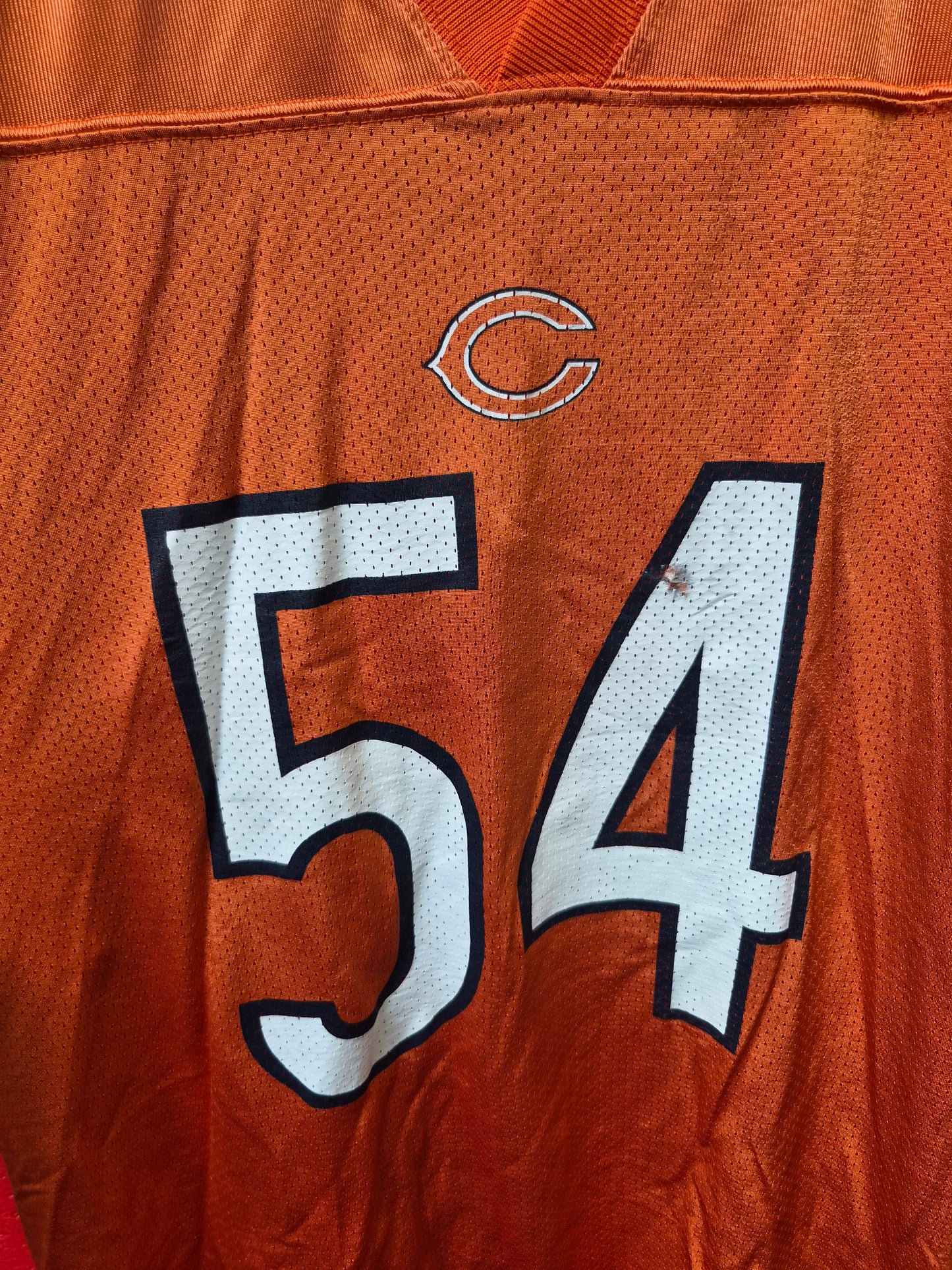 Reebok Chicago Bears NFL Jersey, #54 Urlacher, Orange, Size XXL