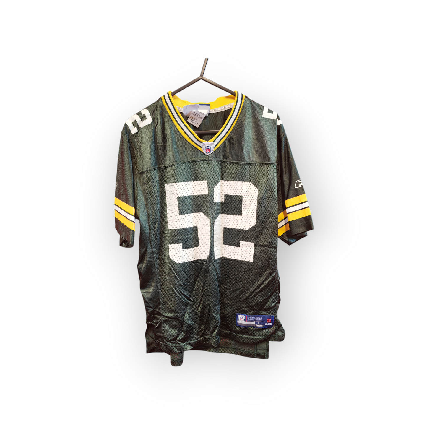 Youth Reebok Green Bay Packers NFL Jersey, #52 Jersey, Green, Size YL