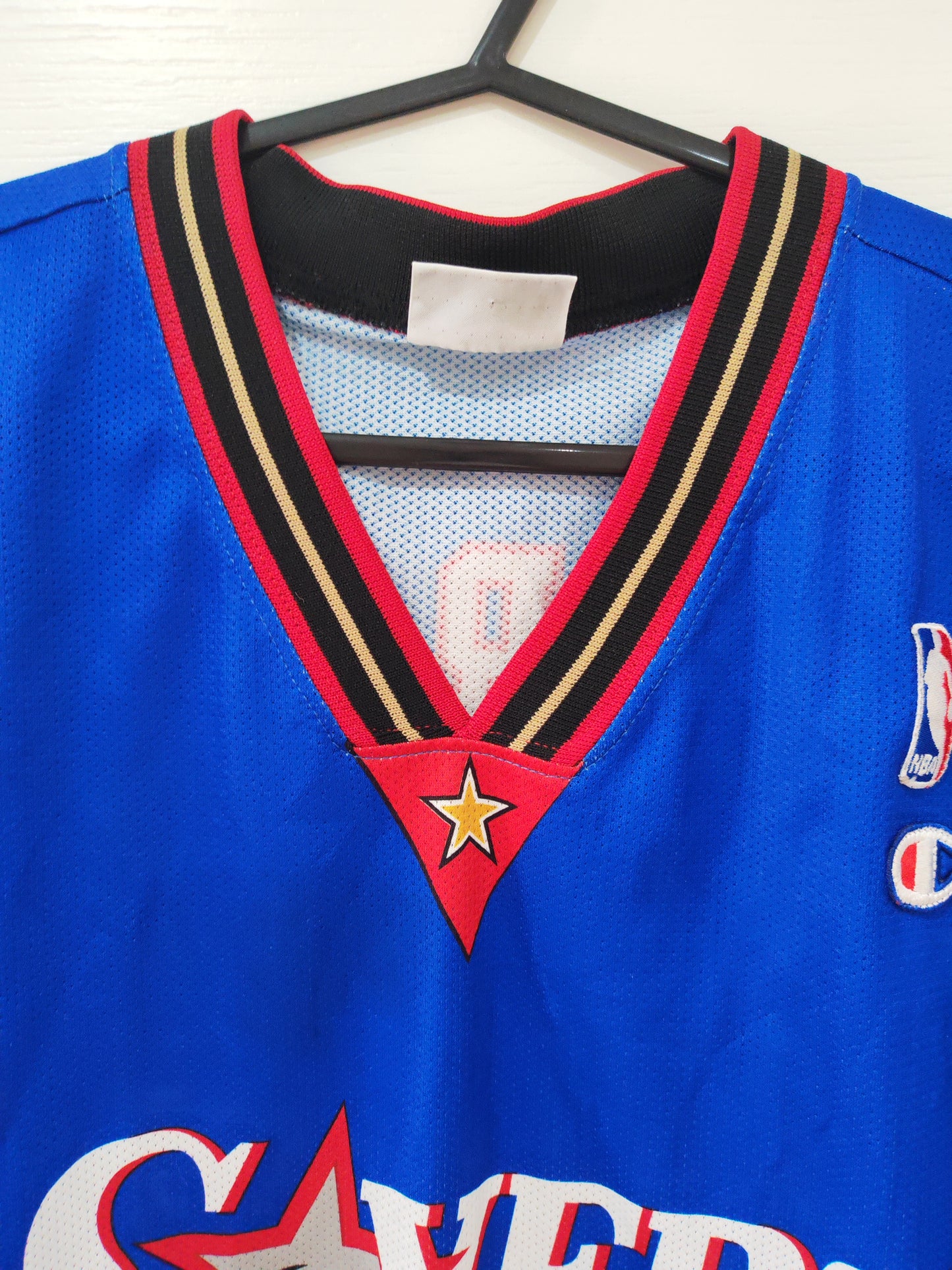 Champion Philadelphia 76ers NBA Jersey, Blue, Size XL