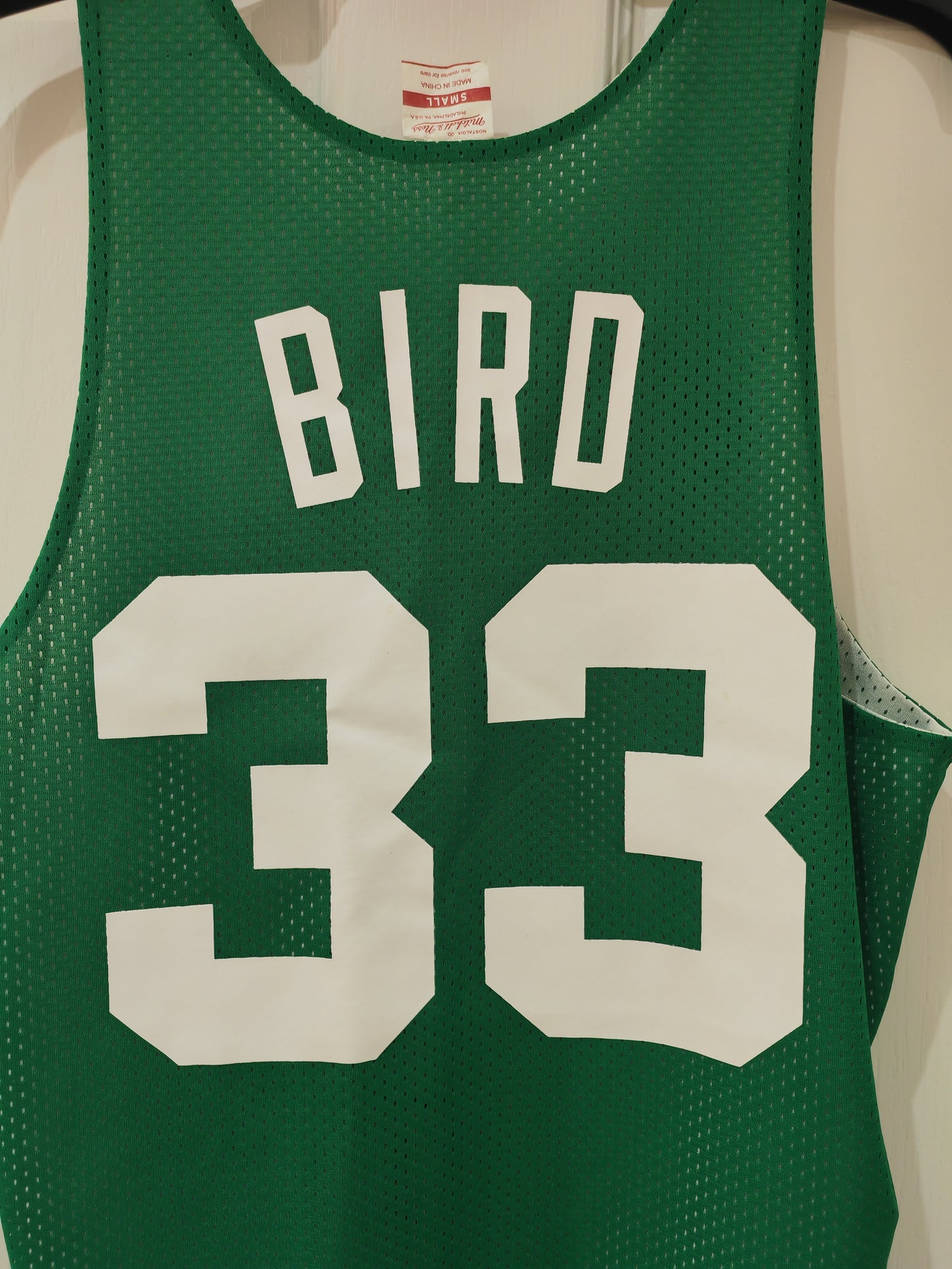 Mitchell & Ness Boston Celtics Reversible Training Jersey, #33 Bird, Size Small