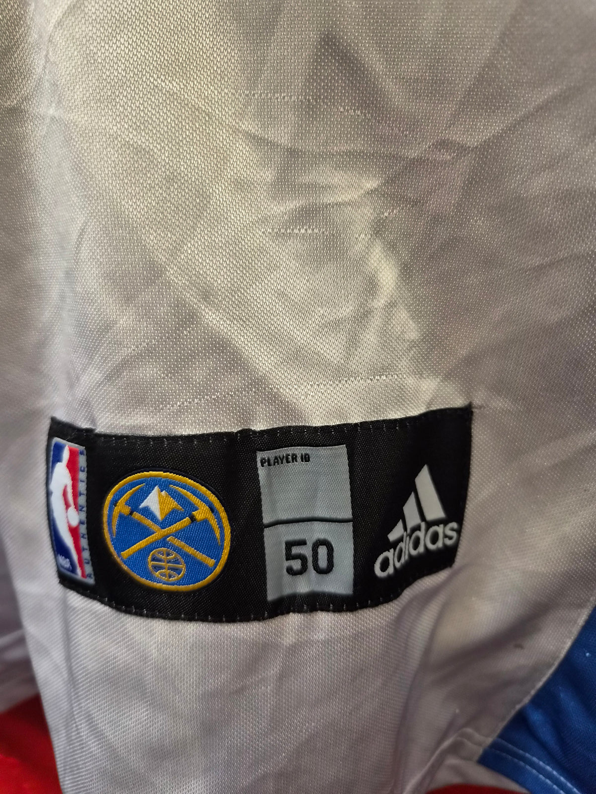 Adidas Denver Nuggets NBA Basketball Jersey, #1 Smith, White, Size 50 XL