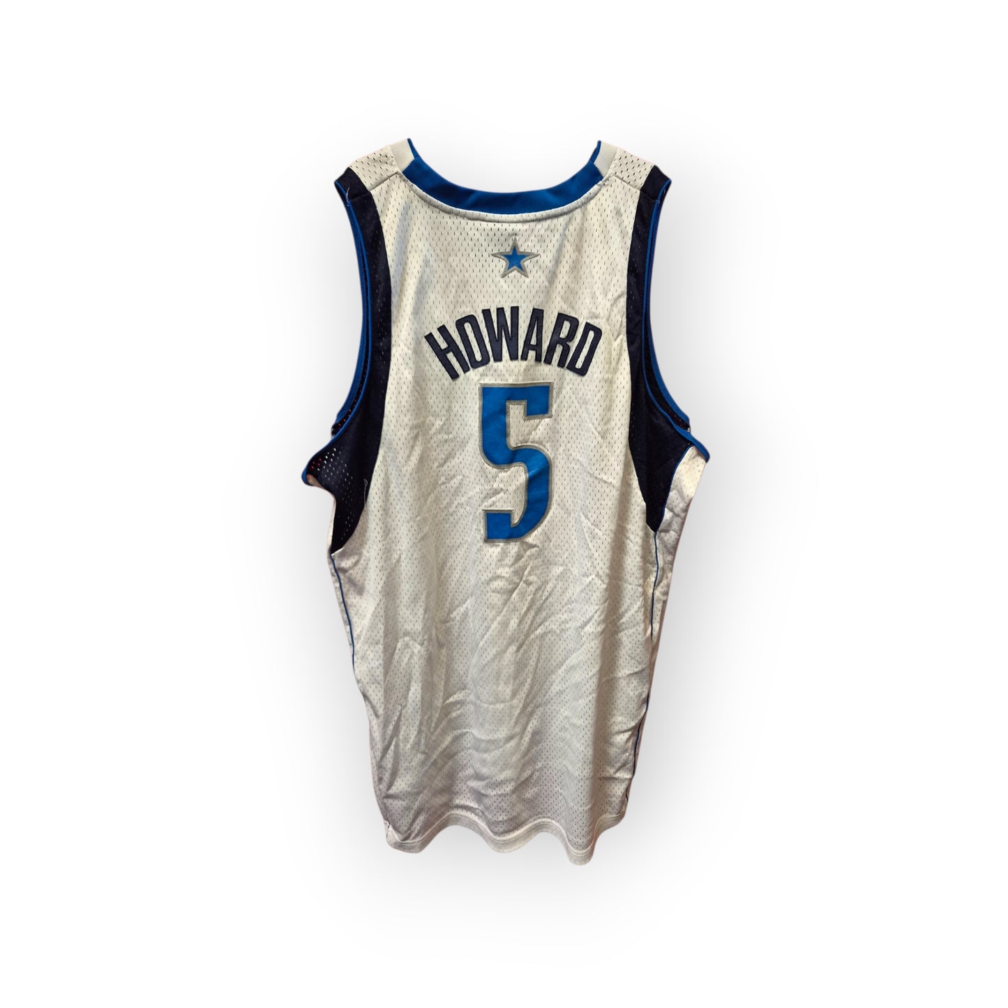 Adidas Dallas Mavericks NBA Jersey, #5 Howard, White, Size XXL +2 Length