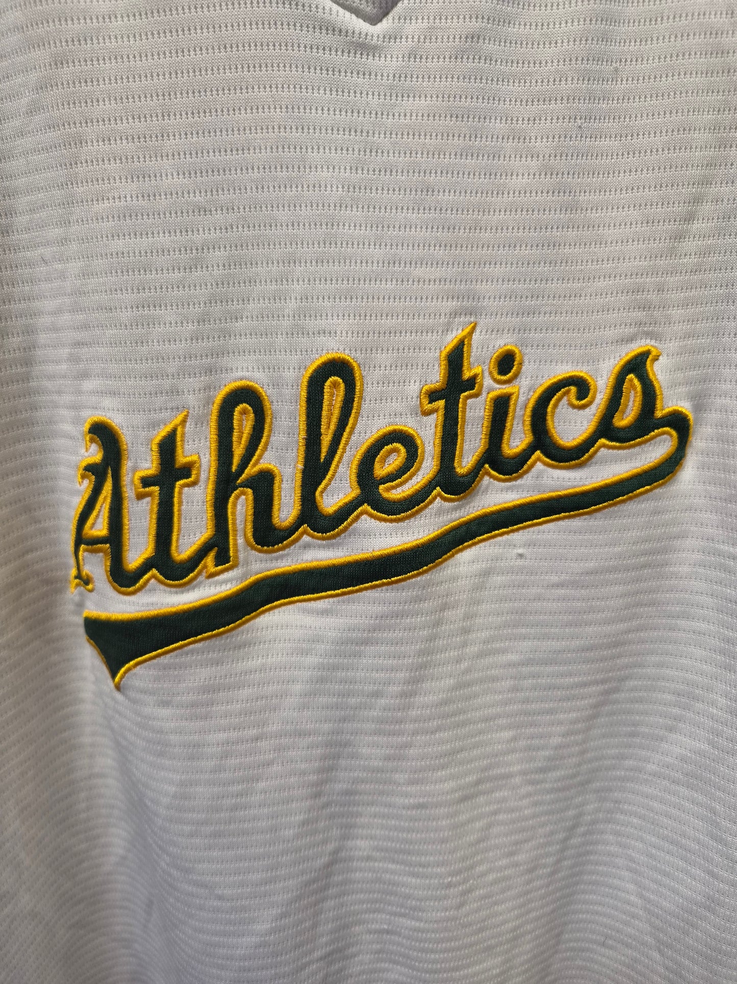 Majestic Oakland Athletics MLB Short Sleeve T Shirt, White/green, Size XL