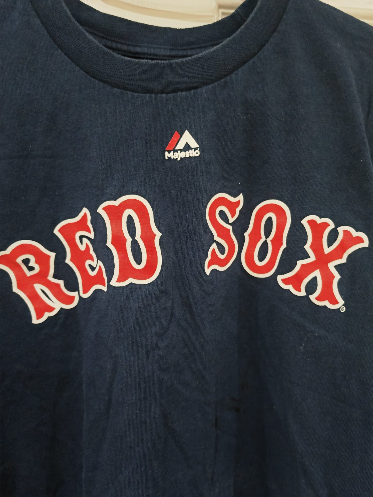 Majestic Boston Red Sox MLB Short Sleeve T Shirt, Navy Blue, Size Large