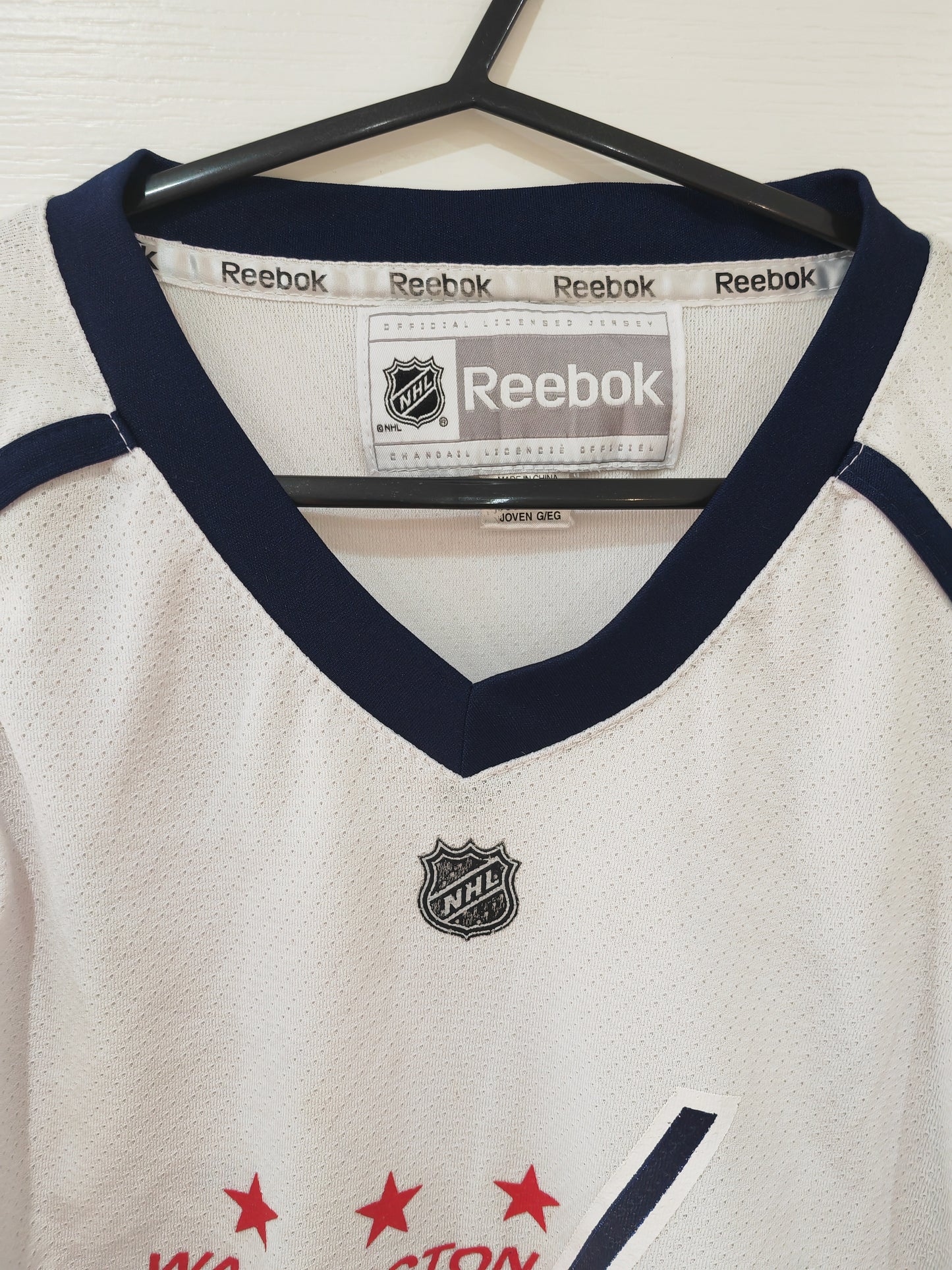 Youth Reebok Washington Capitals NHL Jersey, White, Size YL/XL