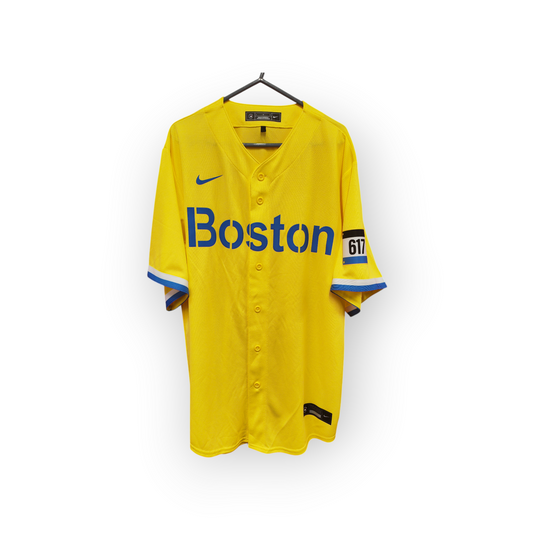 Youth Nike Boston Red Sox MLB City Connect Jersey, Yellow, Size YM
