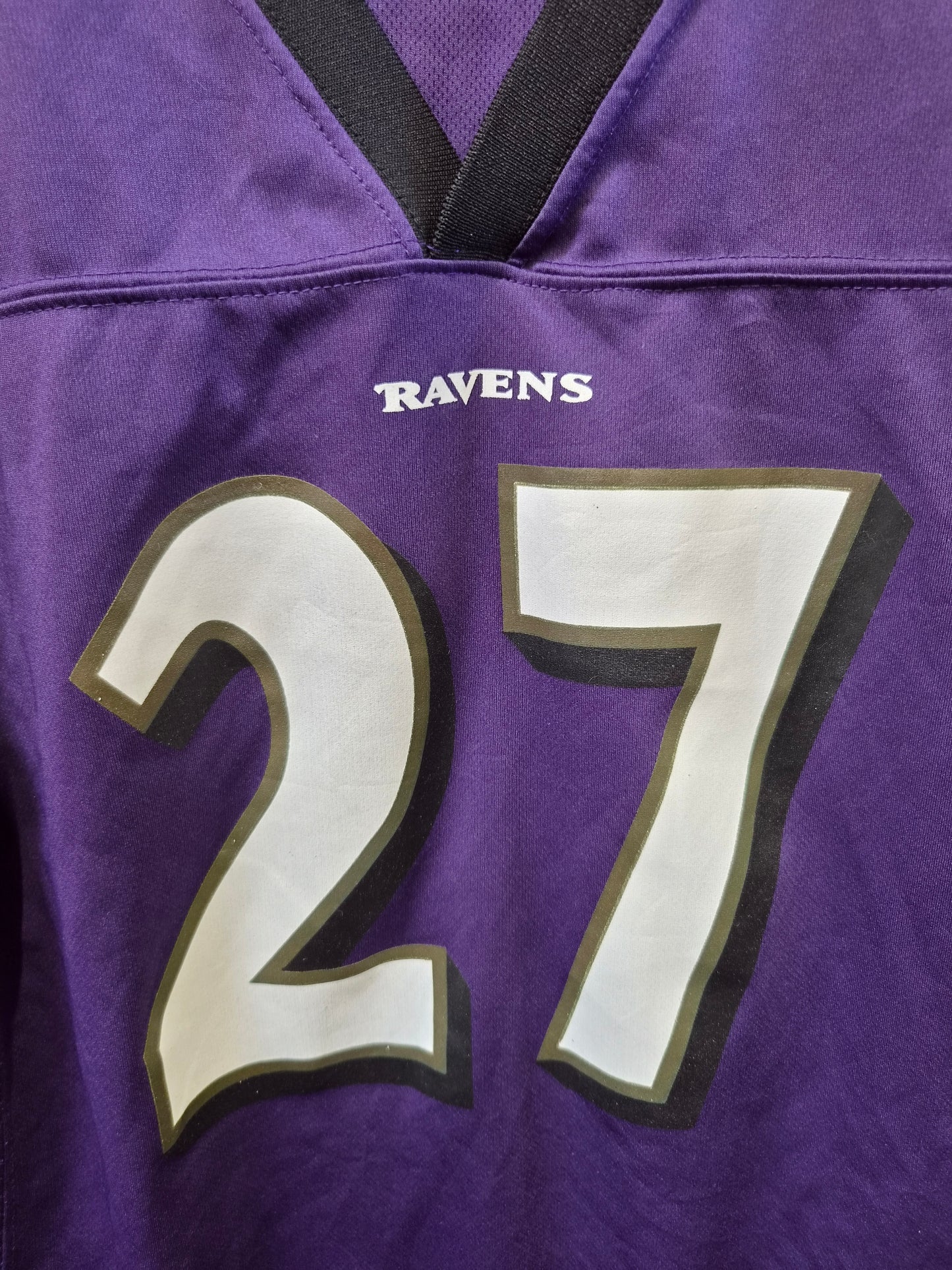 Youth NFL Baltimore Ravens Jersey, #27 Rice, Purple, Size YL