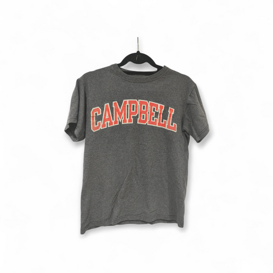 Champion Campbell Fighting Camels NCAA Shirt Sleeve T Shirt, Grey, Size Small