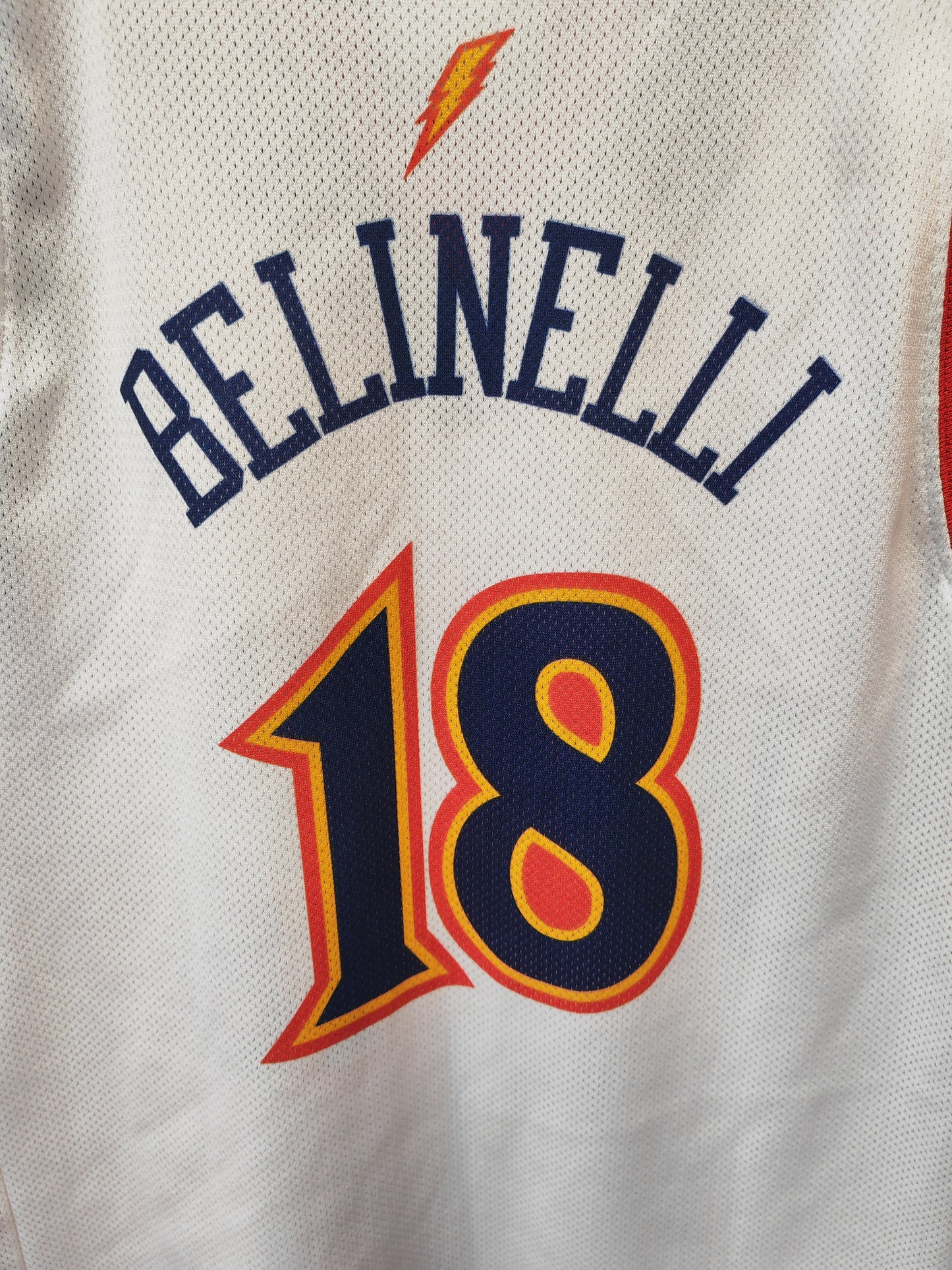 Youth Champion Golden State Warriors NBA Jersey, #18 Belinelli, White, Size YXL