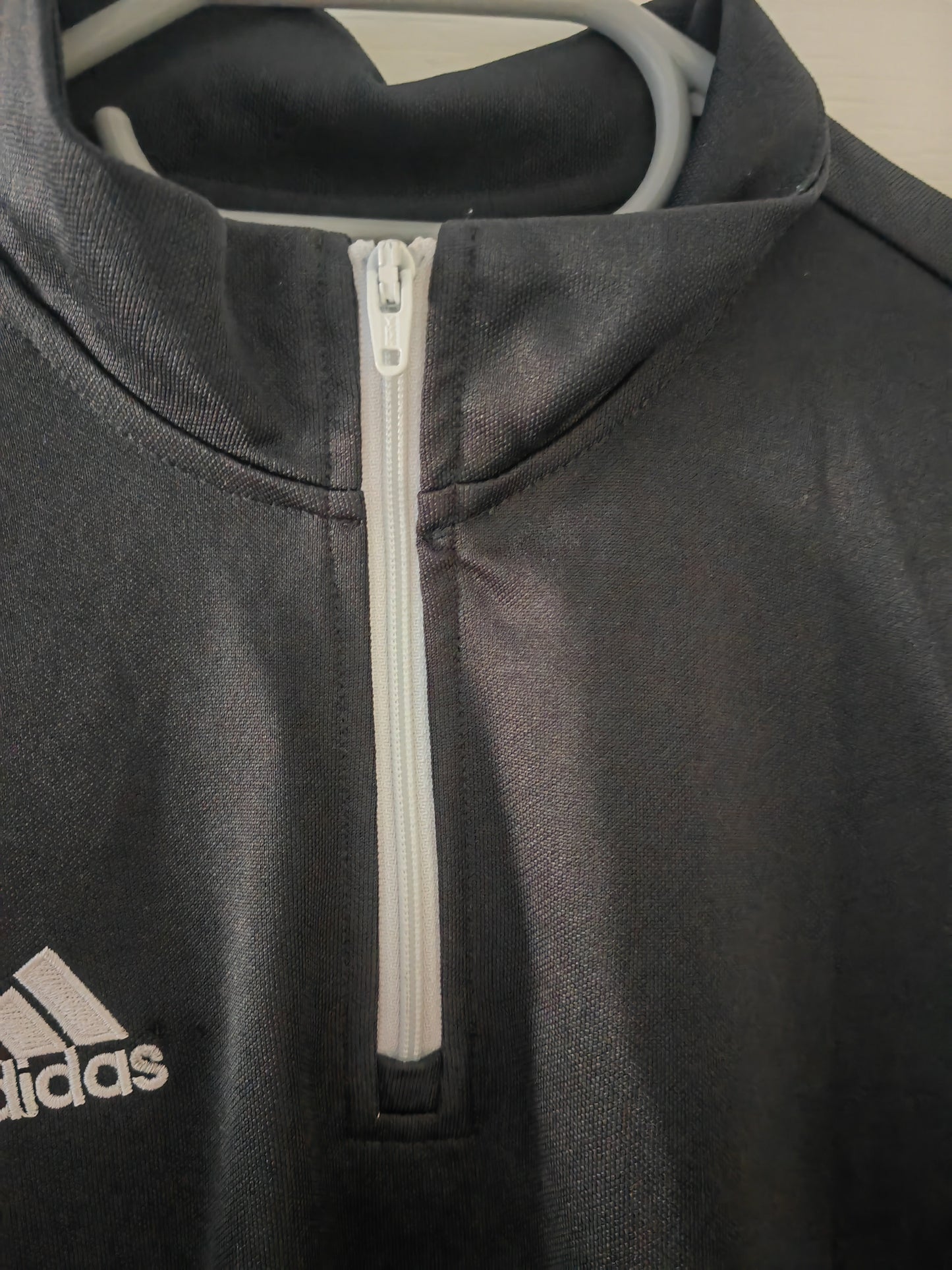 Youth Adidas 1/4 Zip Long Sleeve Training Top, Black, Size Youth 11-12 Years