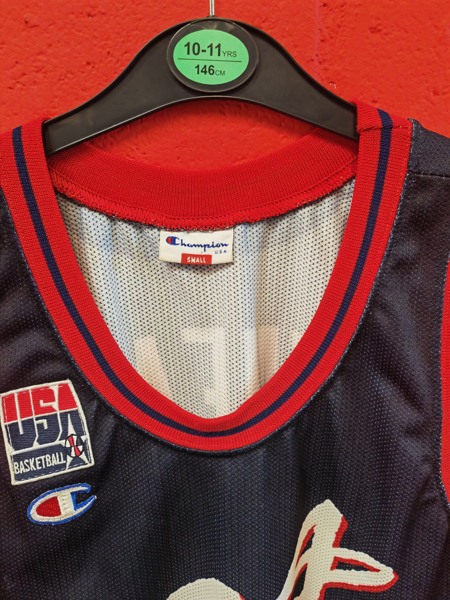 Champion USA Basketball 1996 Olympics Jersey #13 O'Neal, Navy Blue, Size Small